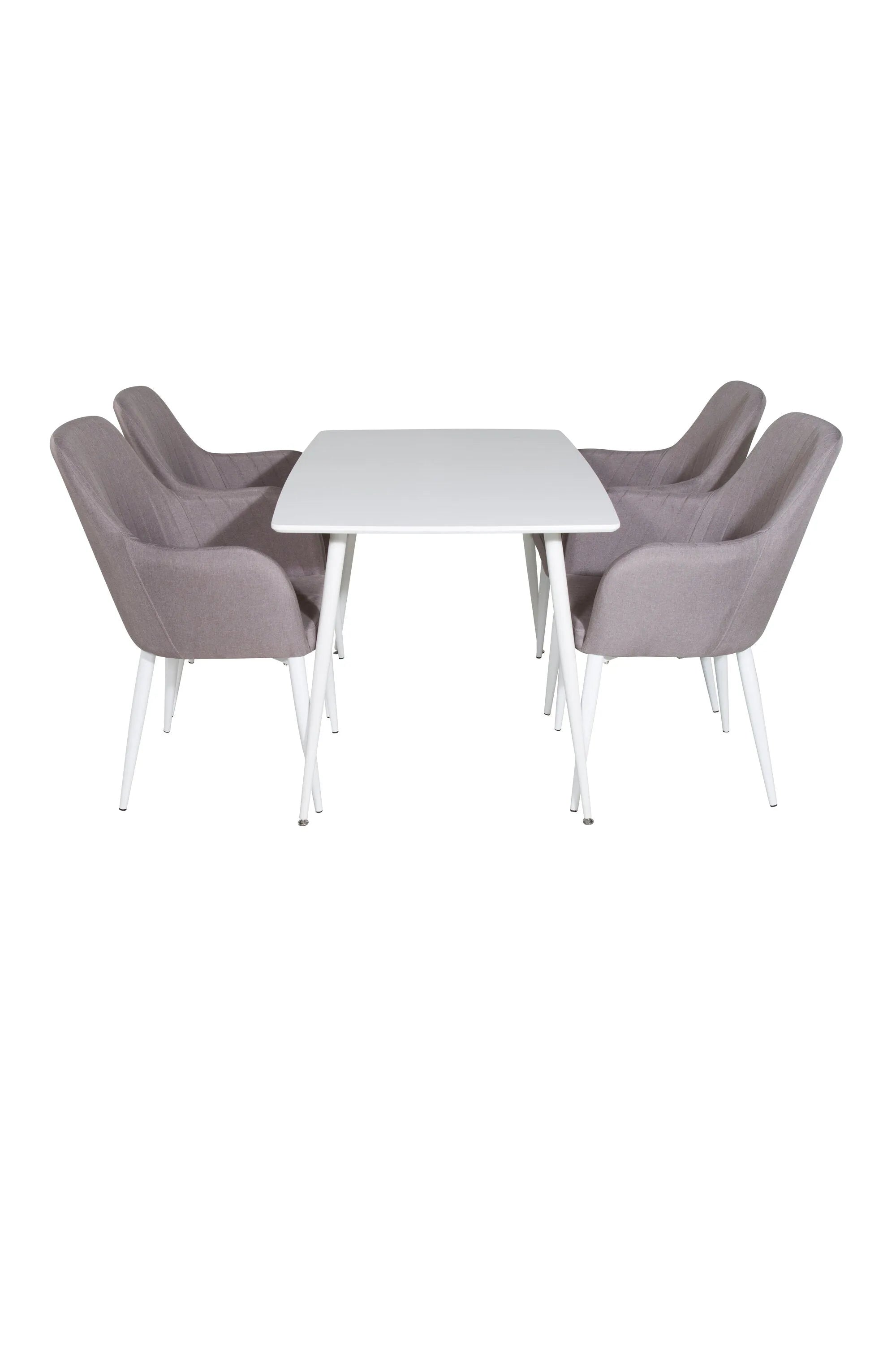 Esszimmer Set Polar mit Stuhl Comfort in Weiss/Grau/Weiss präsentiert im Onlineshop von KAQTU Design AG. Esszimmerset ist von Venture Home