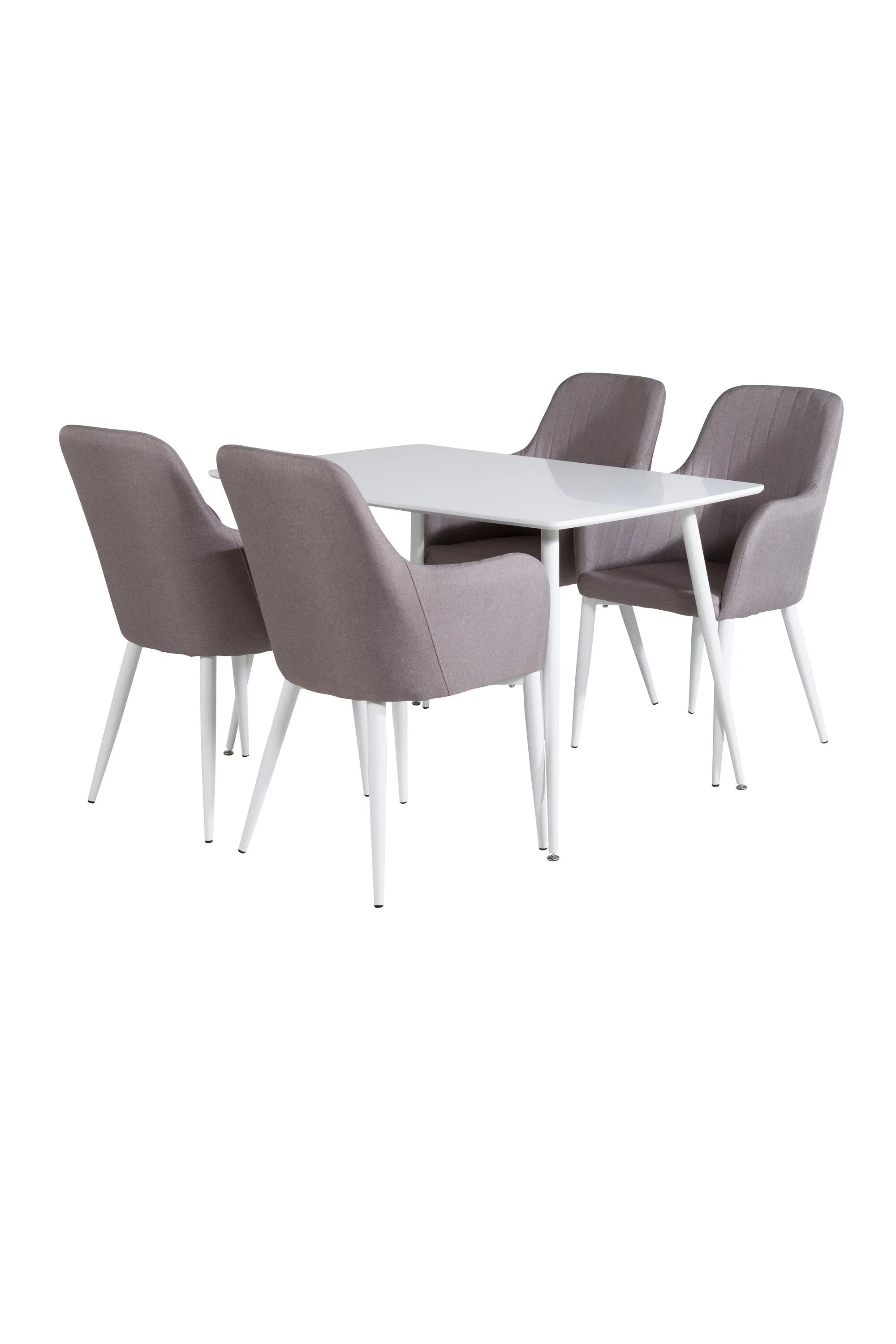 Esszimmer Set Polar mit Stuhl Comfort in Weiss/Grau/Weiss präsentiert im Onlineshop von KAQTU Design AG. Esszimmerset ist von Venture Home