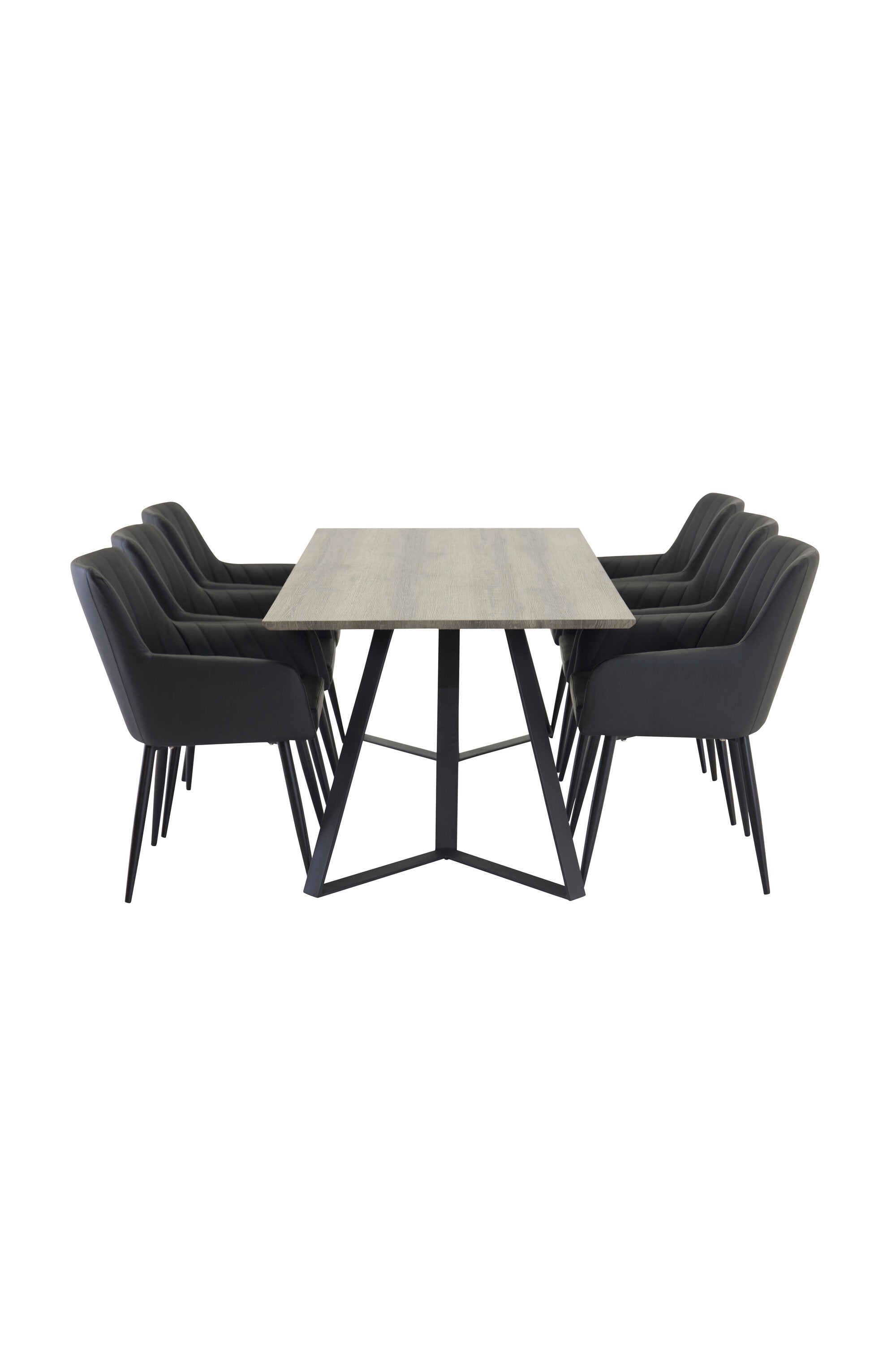 Esszimmer Set Marina mit Stuhl Comfort in Grau/Grau/Weiss präsentiert im Onlineshop von KAQTU Design AG. Esszimmerset ist von Venture Home