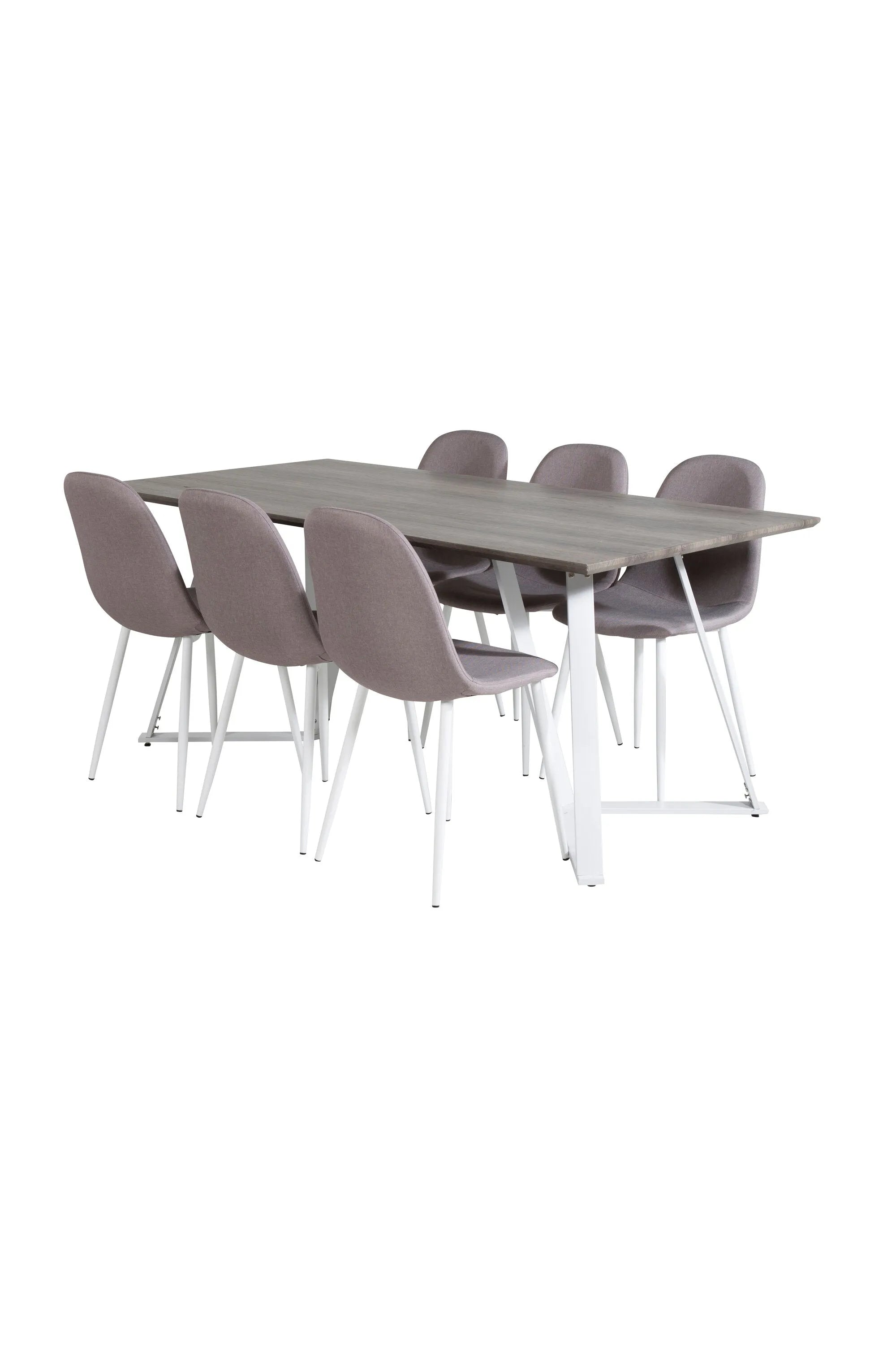 Esszimmer Set Marina mit Stuhl Polar in Grau/Grau/Weiss präsentiert im Onlineshop von KAQTU Design AG. Esszimmerset ist von Venture Home