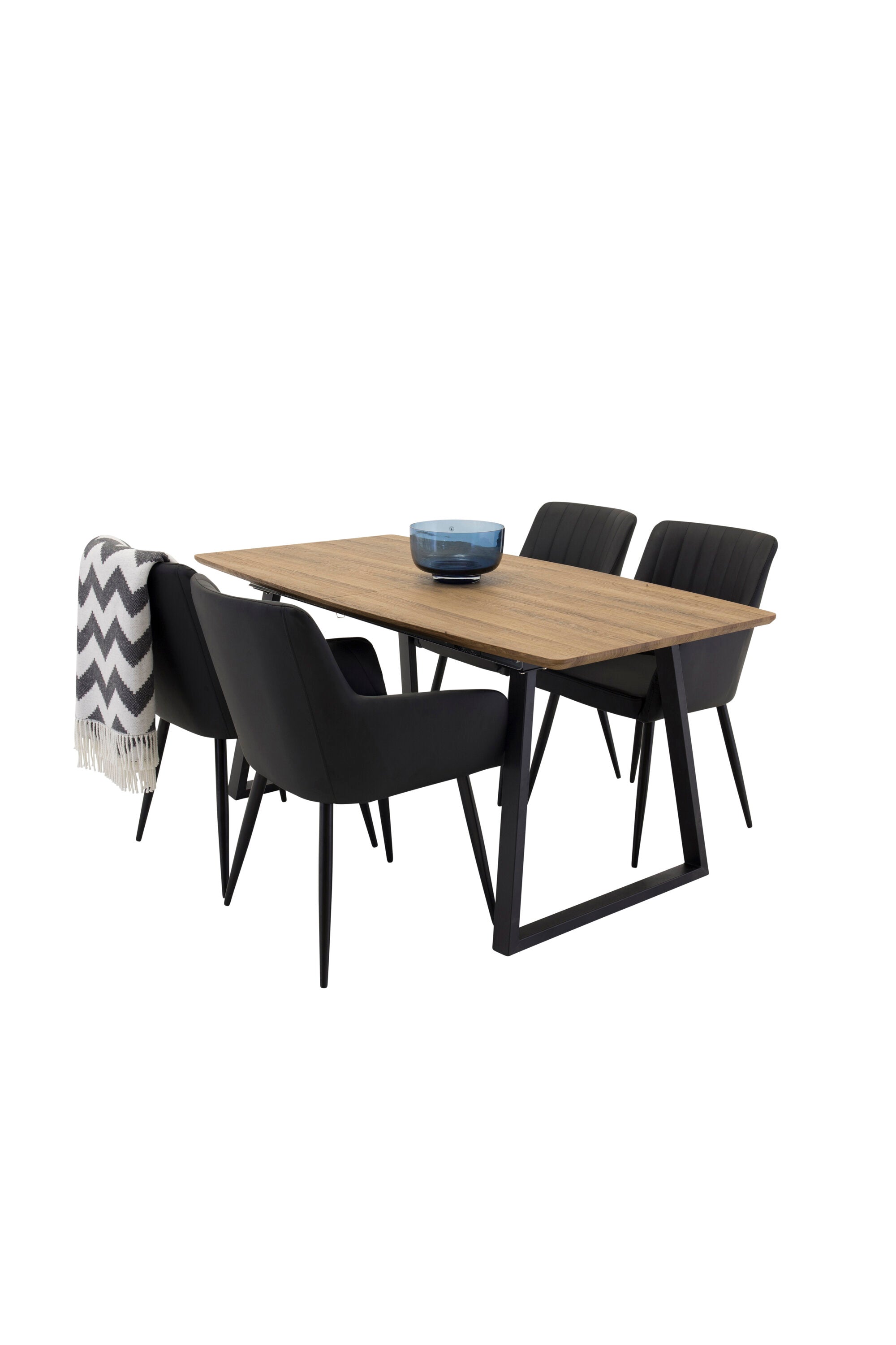 Esszimmer Set Inca mit Stuhl Comfort in Schwarz Schwarz präsentiert im Onlineshop von KAQTU Design AG. Esszimmerset ist von Venture Home