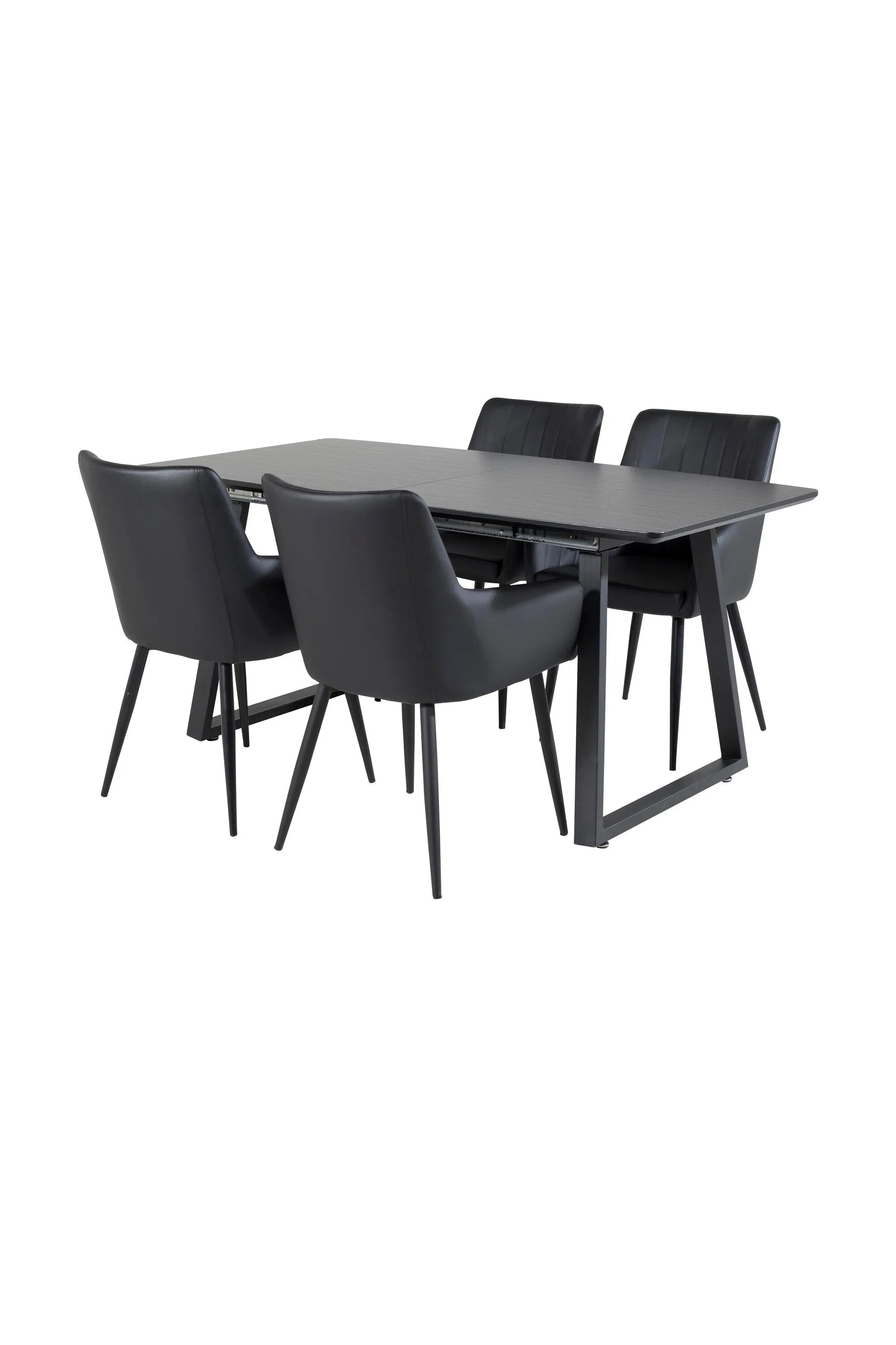 Esszimmer Set Inca mit Stuhl Comfort in Schwarz Schwarz präsentiert im Onlineshop von KAQTU Design AG. Esszimmerset ist von Venture Home