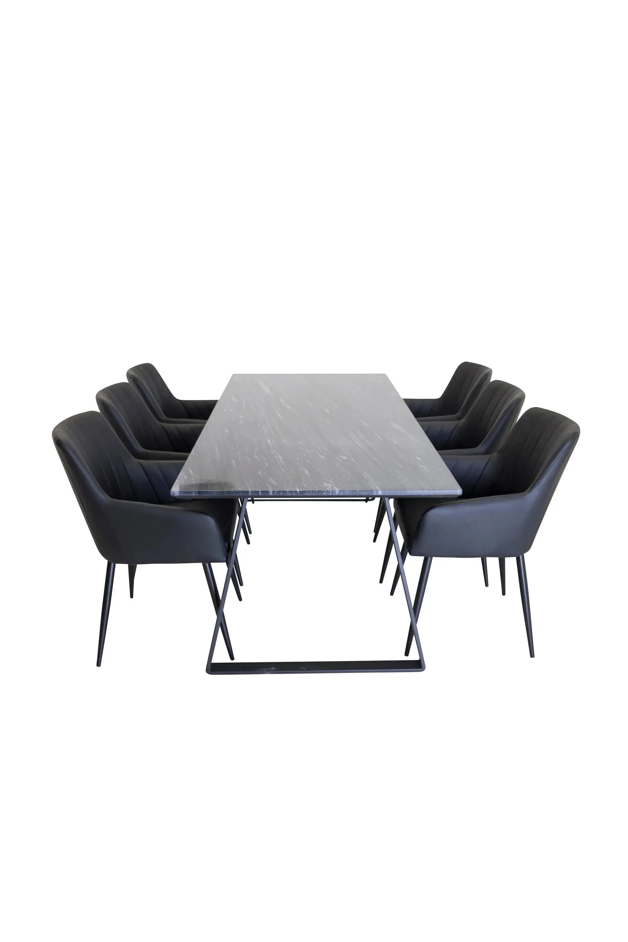 Esszimmer Set Estelle mit Stuhl Comfort in Schwarz Schwarz präsentiert im Onlineshop von KAQTU Design AG. Esszimmerset ist von Venture Home