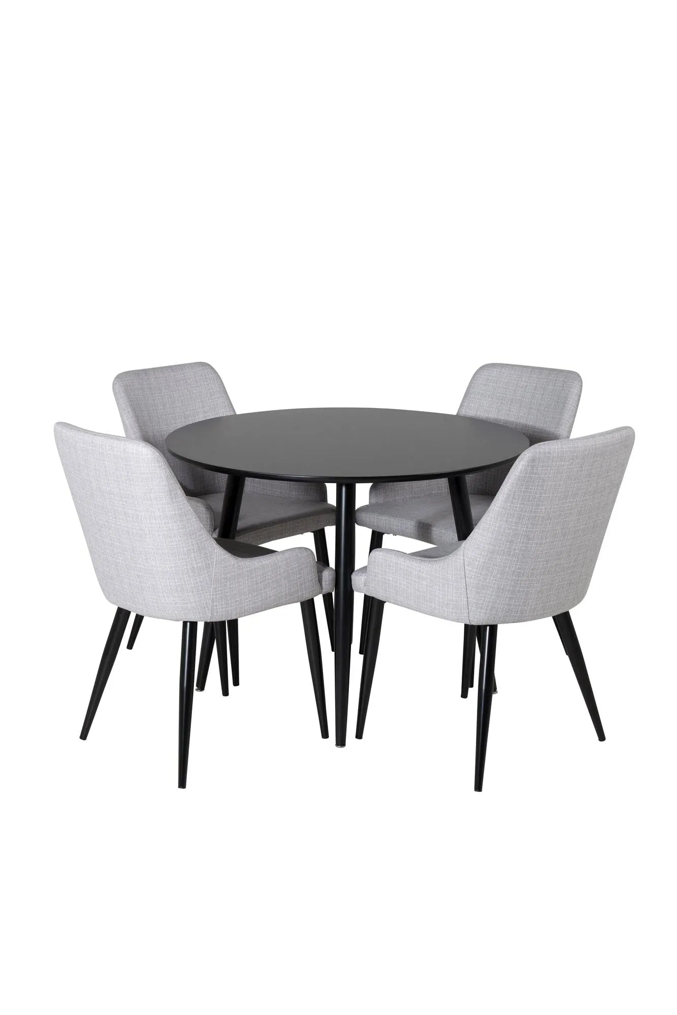 Esszimmer Set Plaza mit Stuhl Plaza in Schwarz/Schwarz/Grau präsentiert im Onlineshop von KAQTU Design AG. Esszimmerset ist von Venture Home