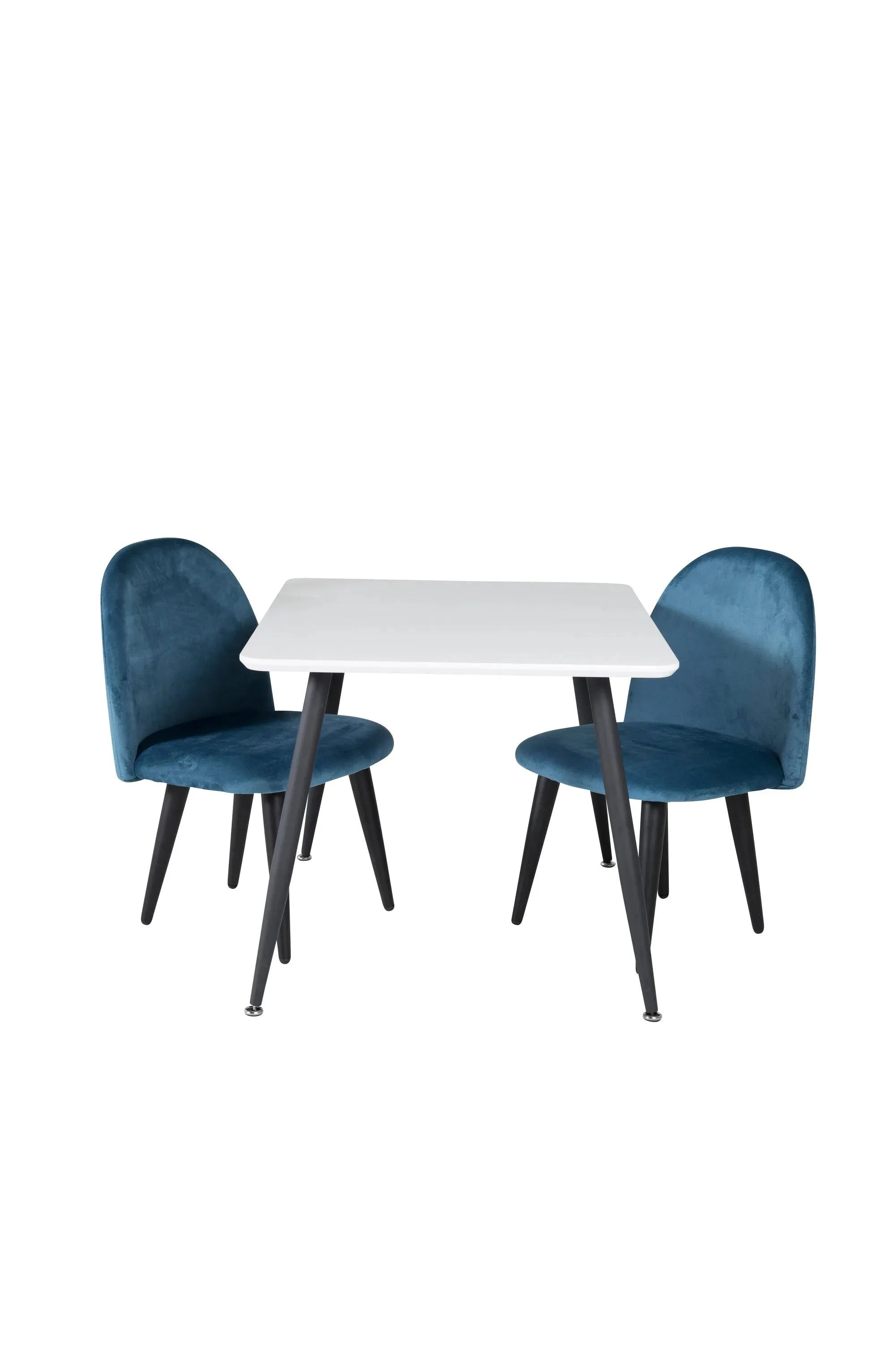 Esszimmer Set Polar mit Stuhl Velvet in Weiss schwarz präsentiert im Onlineshop von KAQTU Design AG. Esszimmerset ist von Venture Home