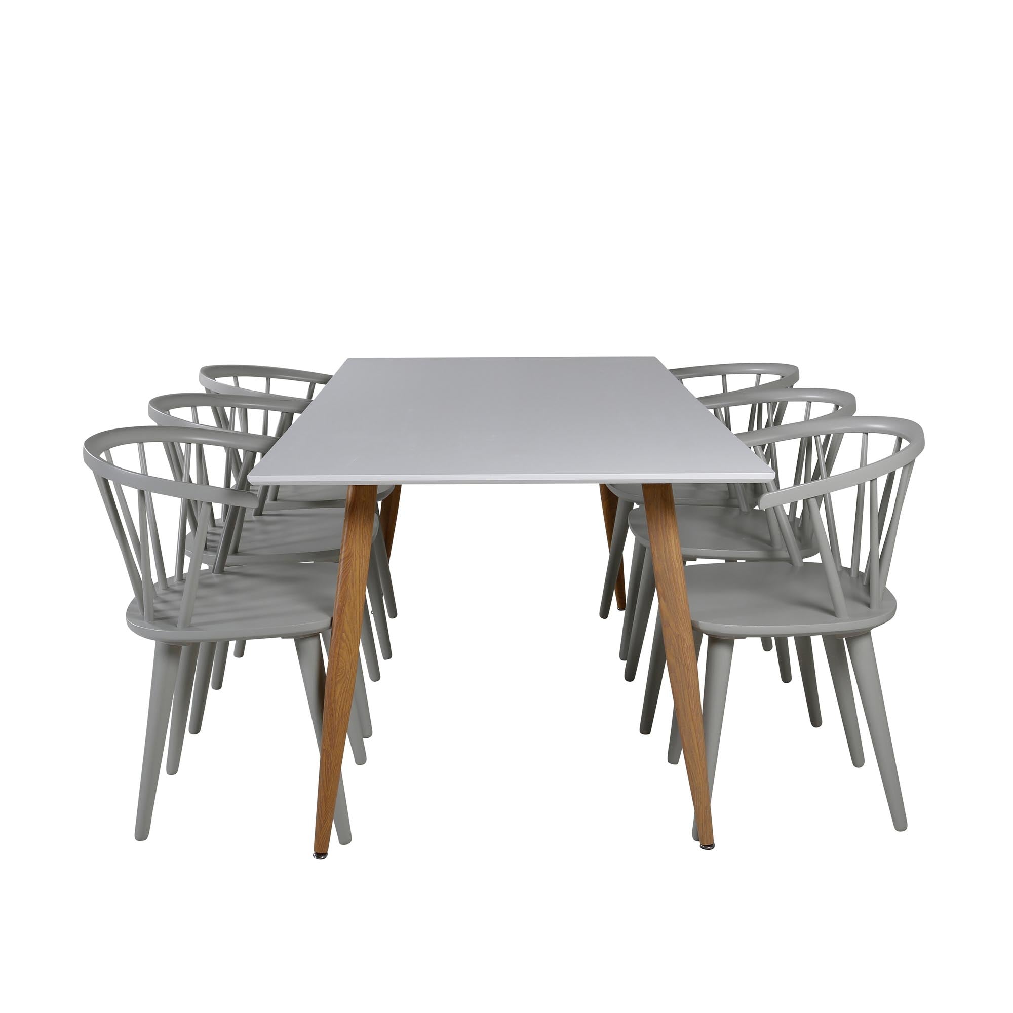 Esszimmer Set Polar mit Stuhl Bobby in Weiss / Weiss präsentiert im Onlineshop von KAQTU Design AG. Esszimmerset ist von Venture Home