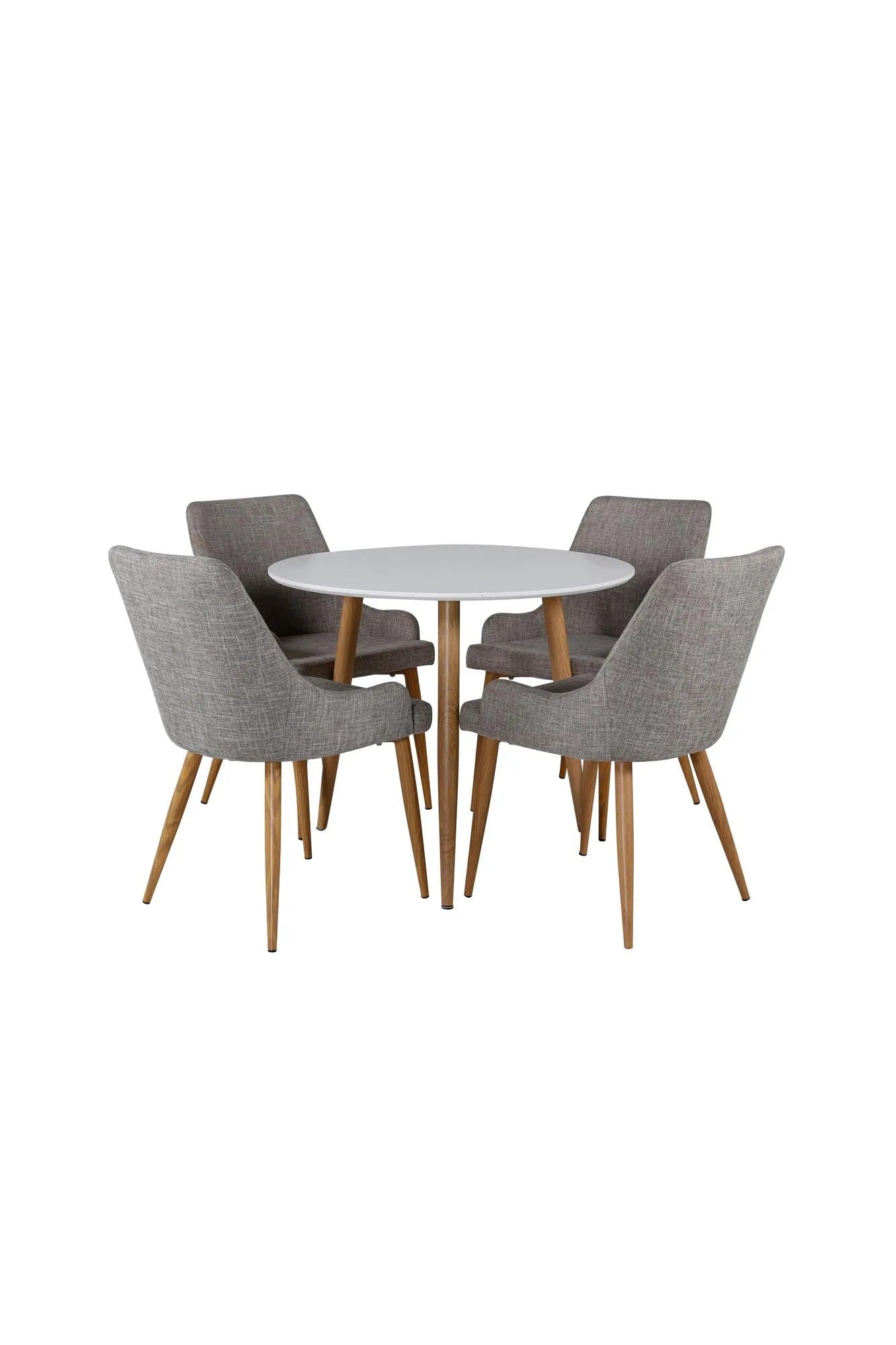 Esszimmer Set Polar mit Stuhl Plaza in Weiss/Grau/Natur präsentiert im Onlineshop von KAQTU Design AG. Esszimmerset ist von Venture Home