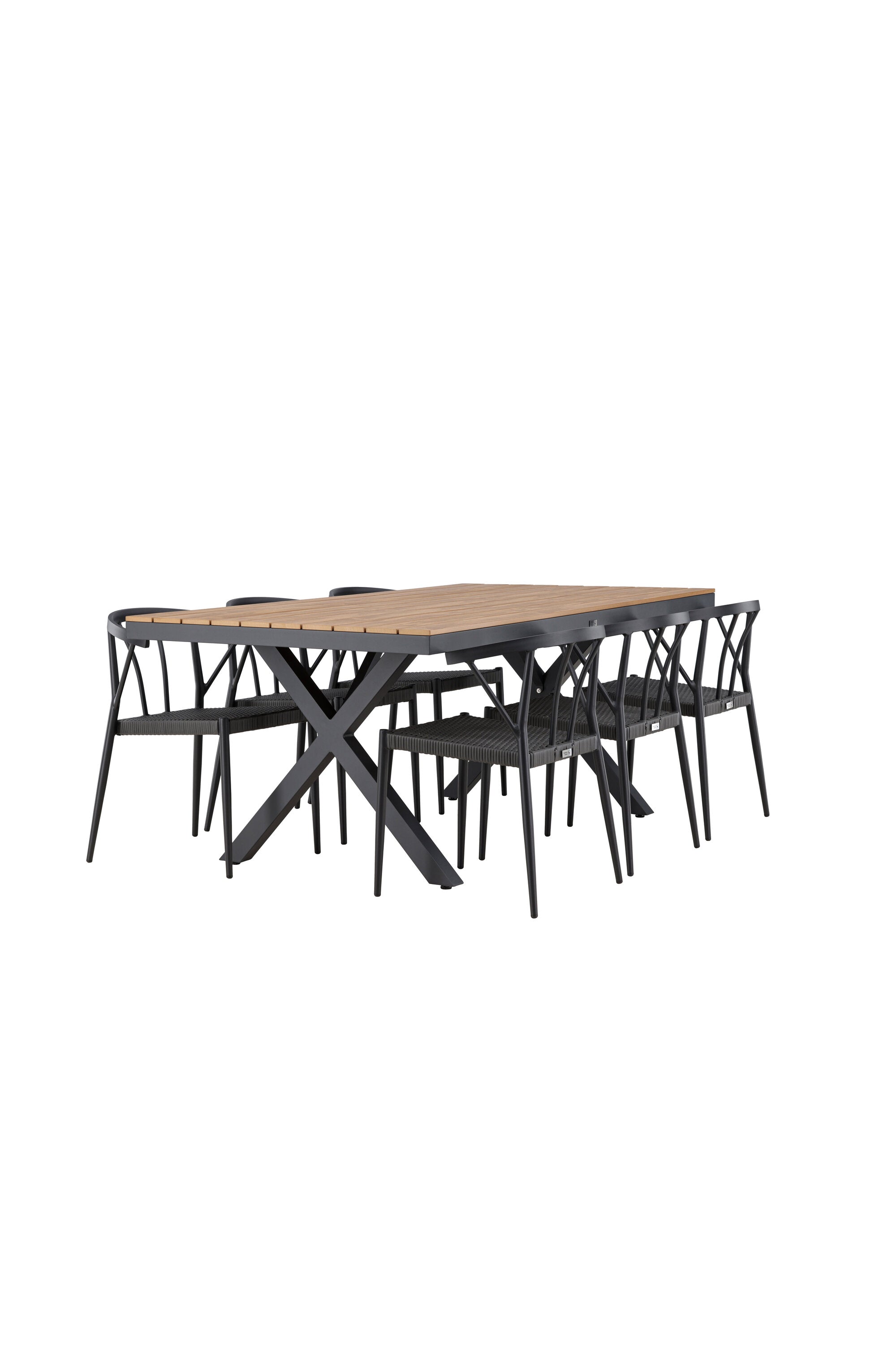 Garcia Gartentisch Set + Stina in Schwarz Schwarz präsentiert im Onlineshop von KAQTU Design AG. Gartentischset ist von Venture Home