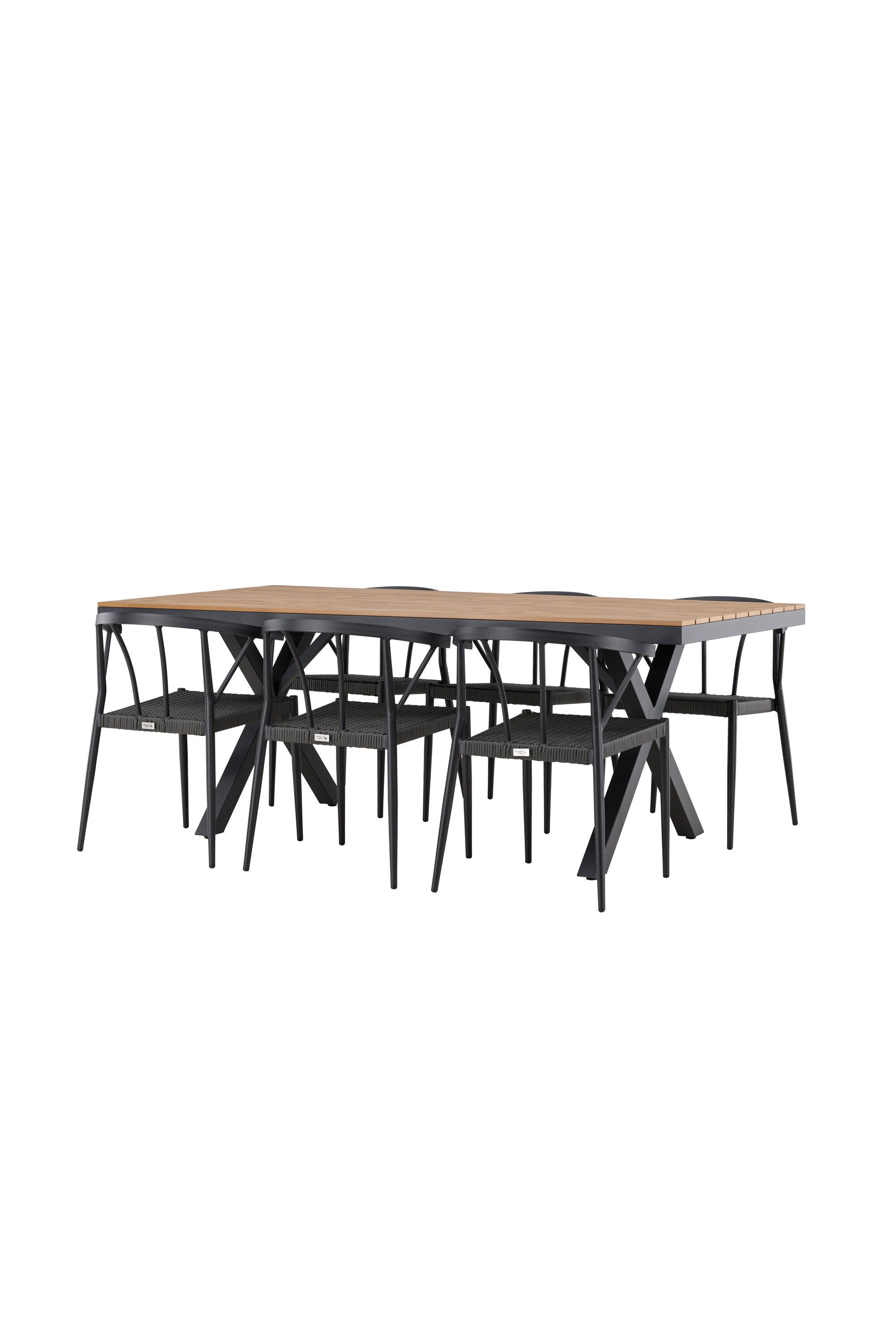 Garcia Gartentisch Set + Stina in Schwarz Schwarz präsentiert im Onlineshop von KAQTU Design AG. Gartentischset ist von Venture Home