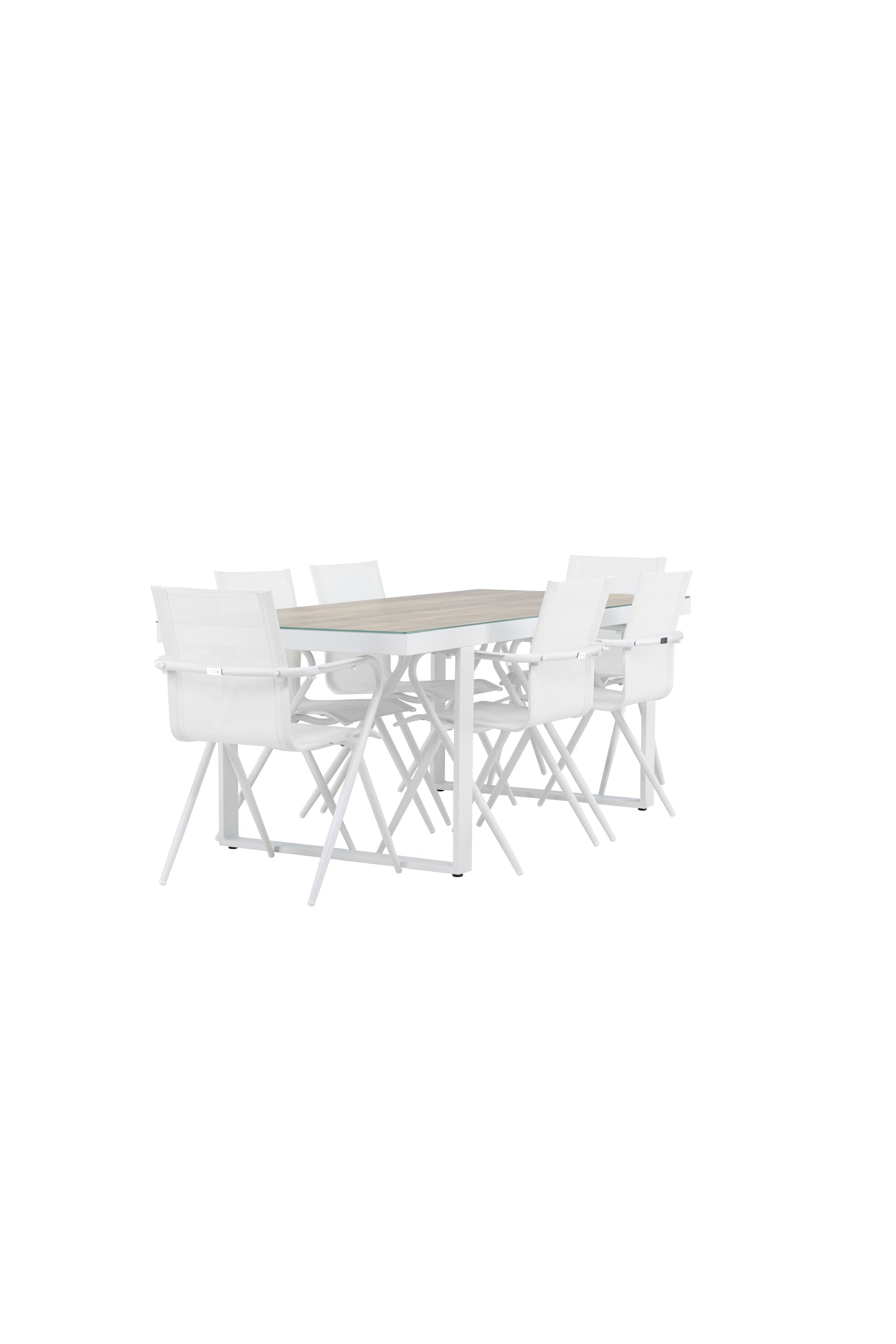 Merlo Gartentisch Set + Alina in Weiss präsentiert im Onlineshop von KAQTU Design AG. Gartentischset ist von Venture Home