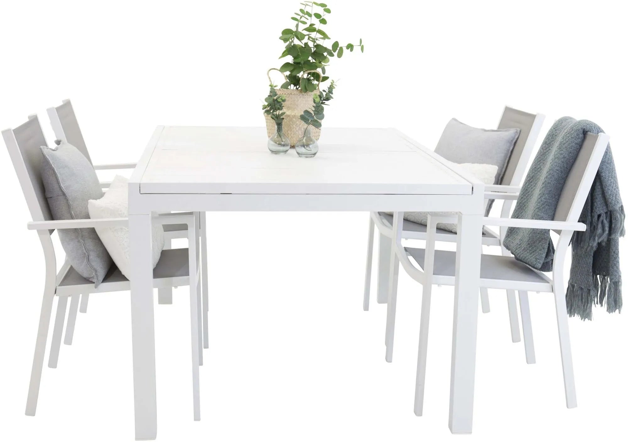 Marbella Outdoor-Tischset + Copacabana 160cm/4St. - KAQTU Design