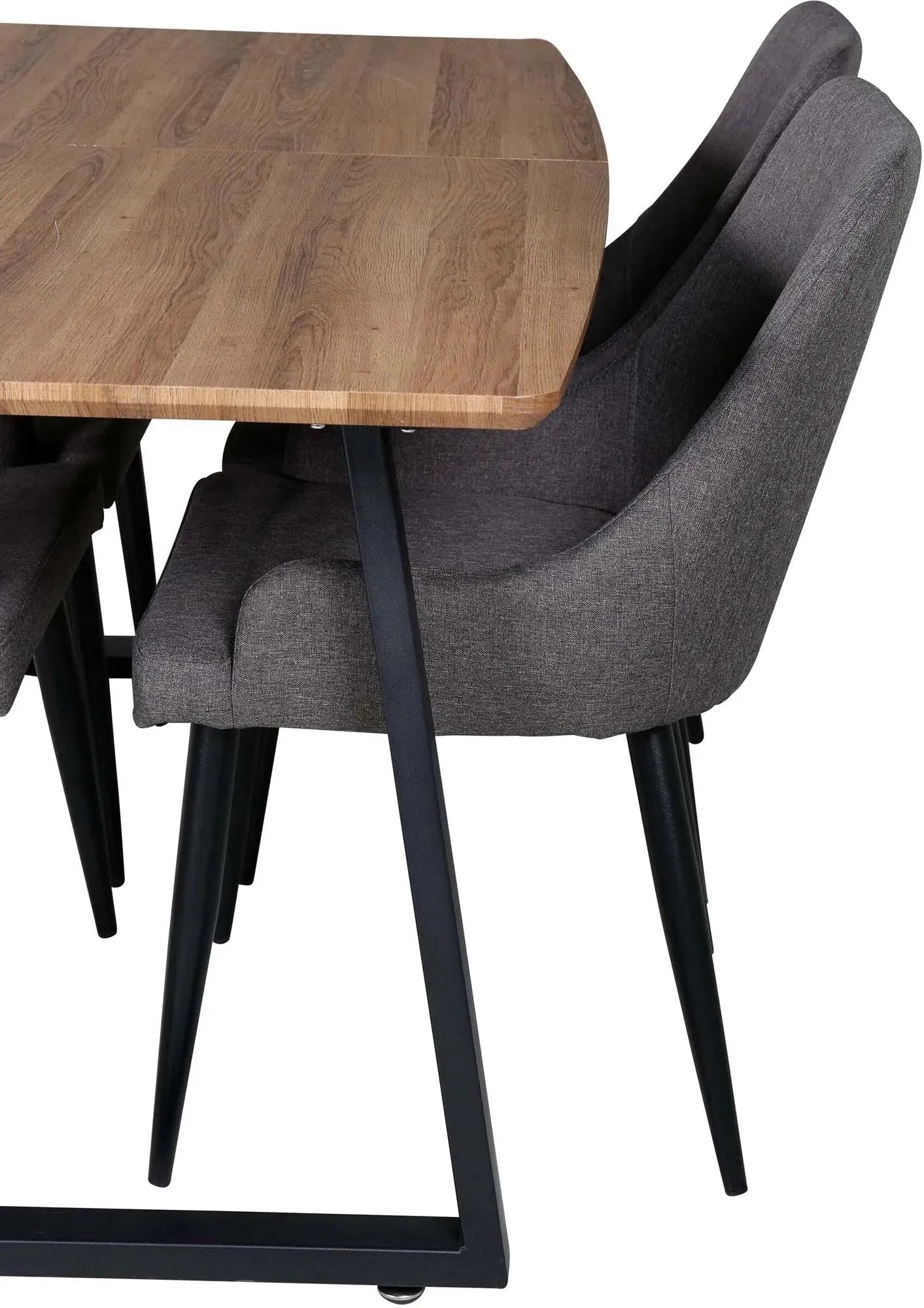 Inca Esszimmerset (Plaza) 160cm/4St. in Braun / Dunkelgrau / schwarz präsentiert im Onlineshop von KAQTU Design AG. Esszimmerset ist von Venture Home