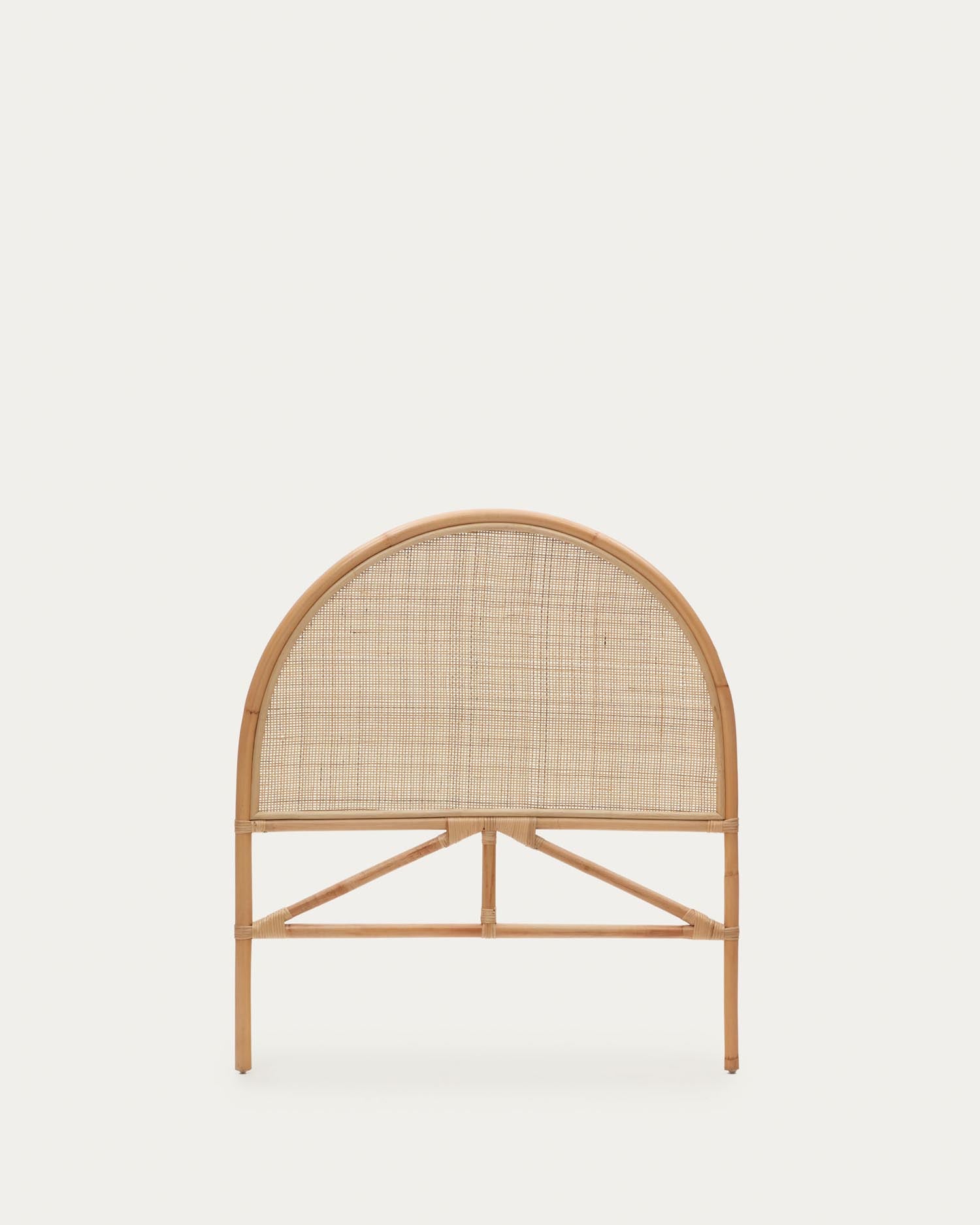 Quiterie rundes Bettkopfteil aus Rattan mit natürlichem Finish 90 cm in Braun präsentiert im Onlineshop von KAQTU Design AG. Zubehör Bett ist von Kave Home