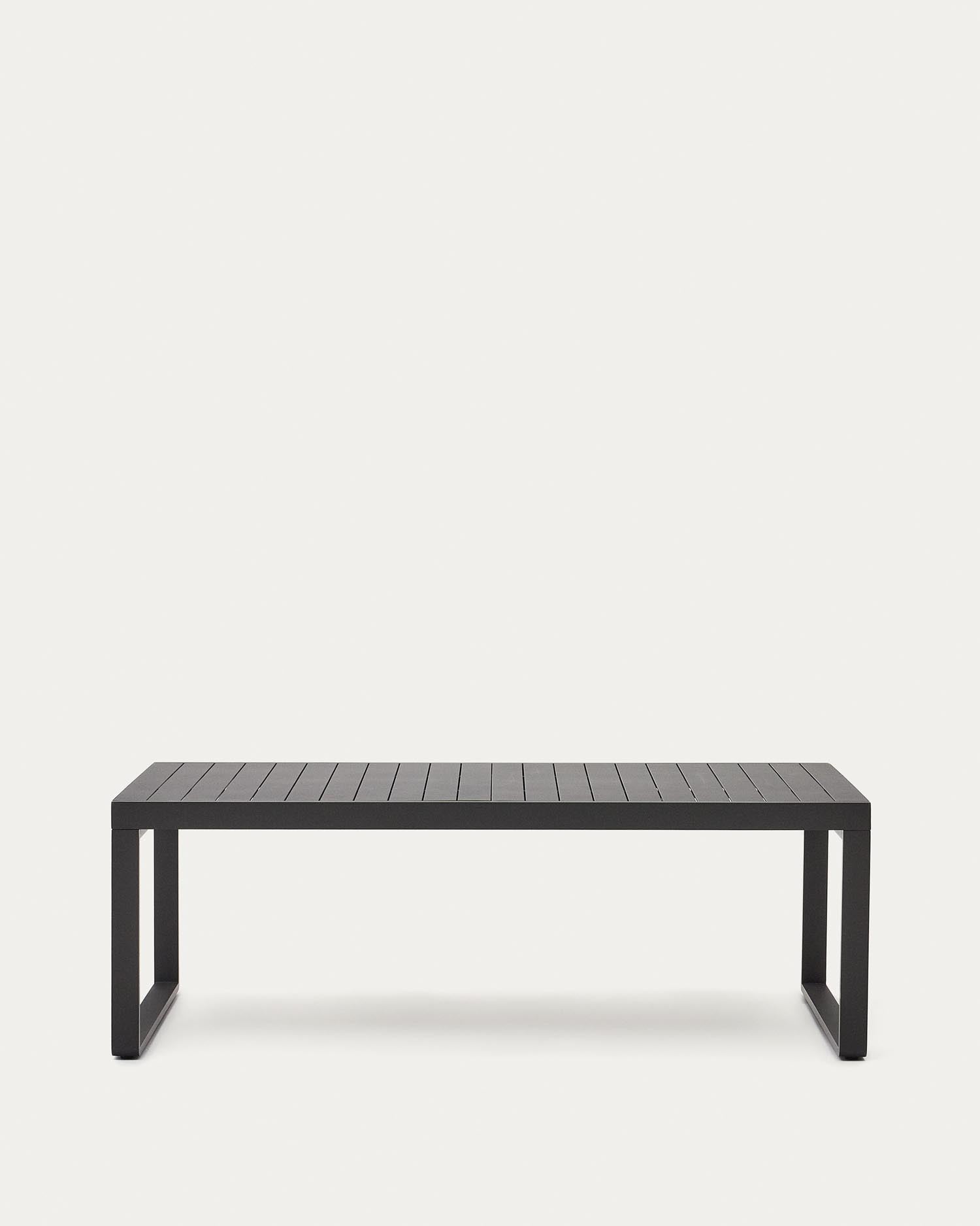 Galdana Aluminium-Gartentisch, ausziehbar, mit dunkelgrauem Finish, 220 (340) x 100 cm in Schwarz präsentiert im Onlineshop von KAQTU Design AG. Gartentisch ist von Kave Home