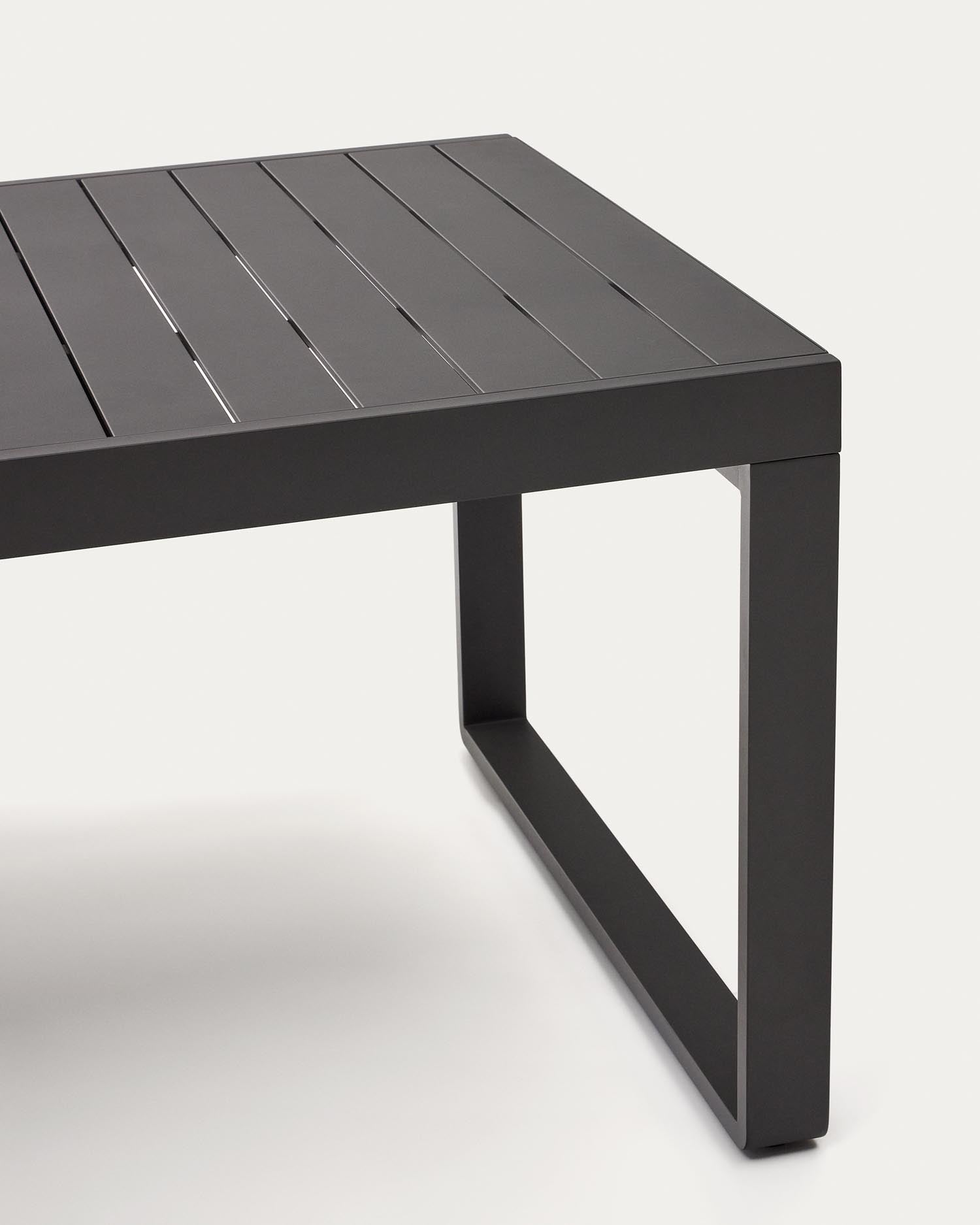 Galdana Aluminium-Gartentisch, ausziehbar, mit dunkelgrauem Finish, 220 (340) x 100 cm in Schwarz präsentiert im Onlineshop von KAQTU Design AG. Gartentisch ist von Kave Home