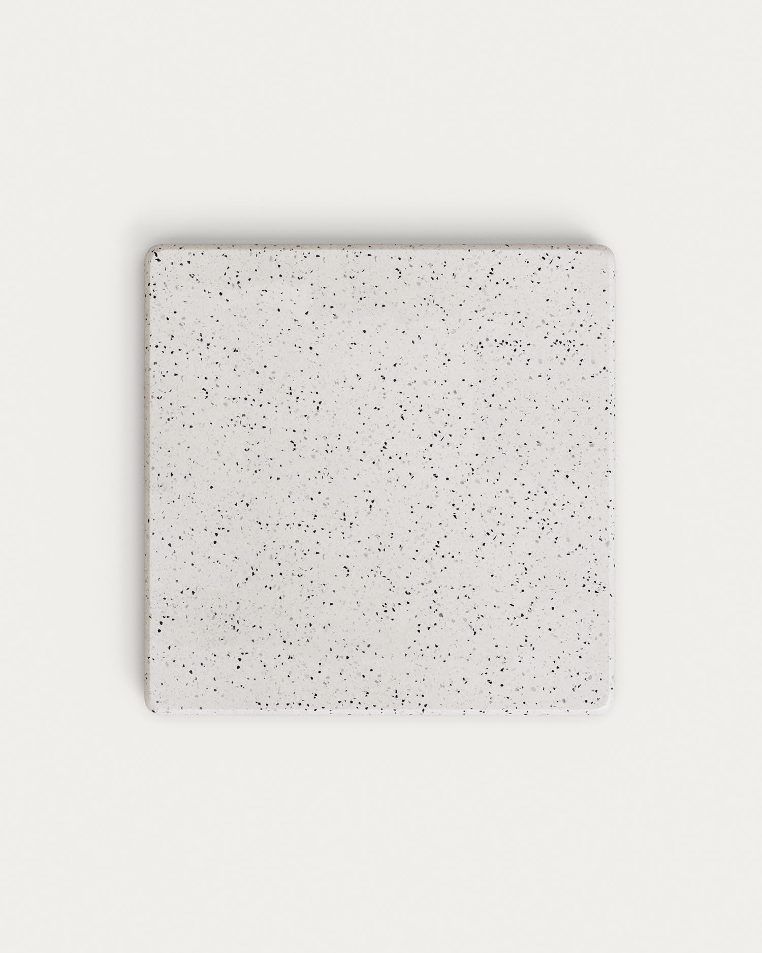 Hoher Saura Bartisch aus weissem Terrazzo mit weisser Terrazzo-Platte 95 x 70 x 70 cm in Weiß präsentiert im Onlineshop von KAQTU Design AG. Hochtisch Outdoor ist von Kave Home