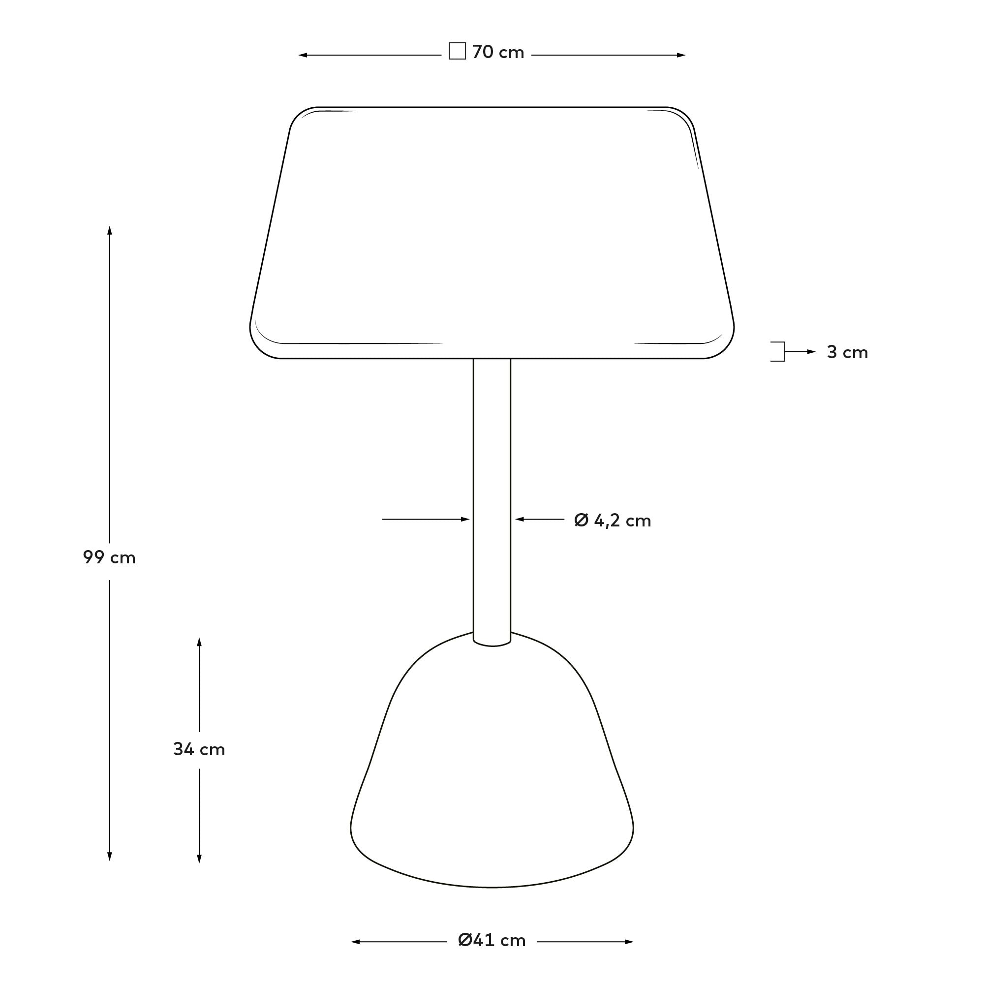 Hoher Saura Bartisch aus weissem Terrazzo mit weisser Terrazzo-Platte 95 x 70 x 70 cm in Weiß präsentiert im Onlineshop von KAQTU Design AG. Hochtisch Outdoor ist von Kave Home