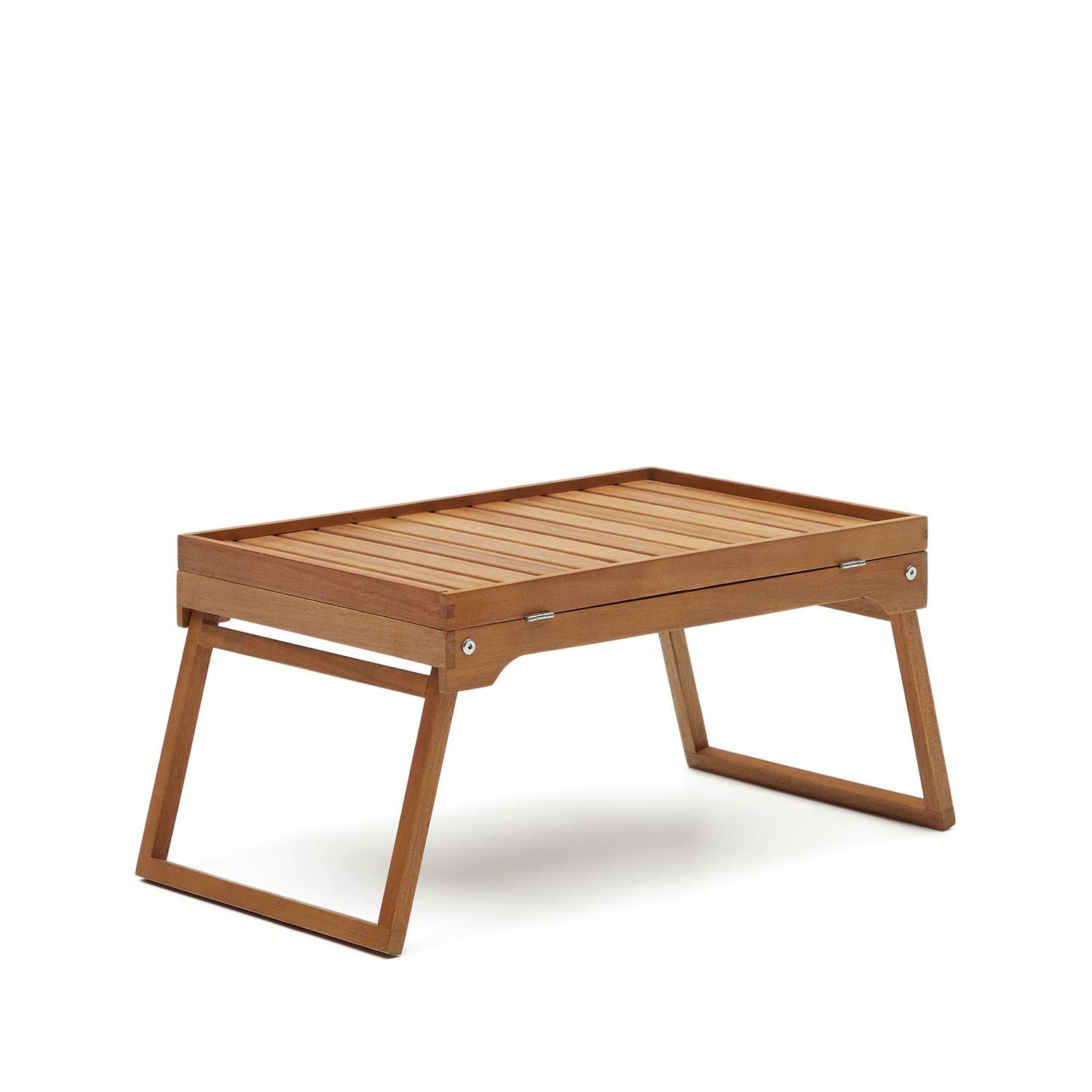 Mani klappbares Tablett aus massivem Akazienholz FSC 100% in Natur präsentiert im Onlineshop von KAQTU Design AG. Outdoor-Regal ist von Kave Home