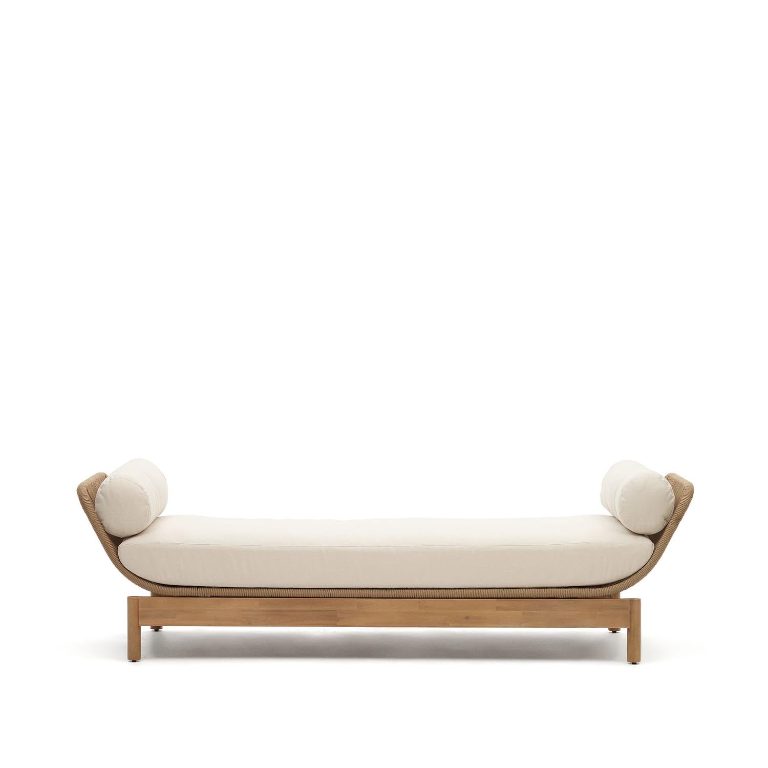 Catalina Daybed aus Seil in Beige und massivem Akazienholz FSC 100% in Natur präsentiert im Onlineshop von KAQTU Design AG. Lounge Sofa ist von Kave Home