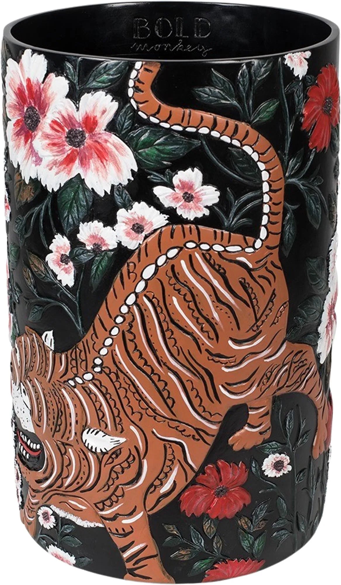 Majestätische Nachttiger-Vase: Einzigartiges Design, hochwertige Keramik, strahlende Farben, vielseitig dekorativ.