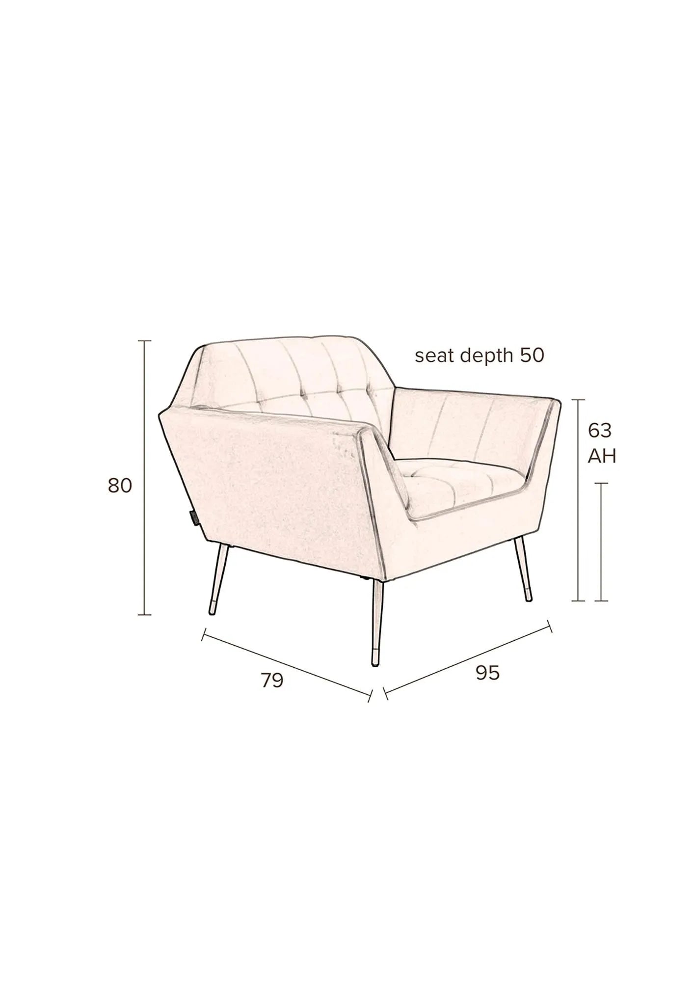 Dutchbone Loungesessel Kate: Modernes Design trifft auf Gemütlichkeit.