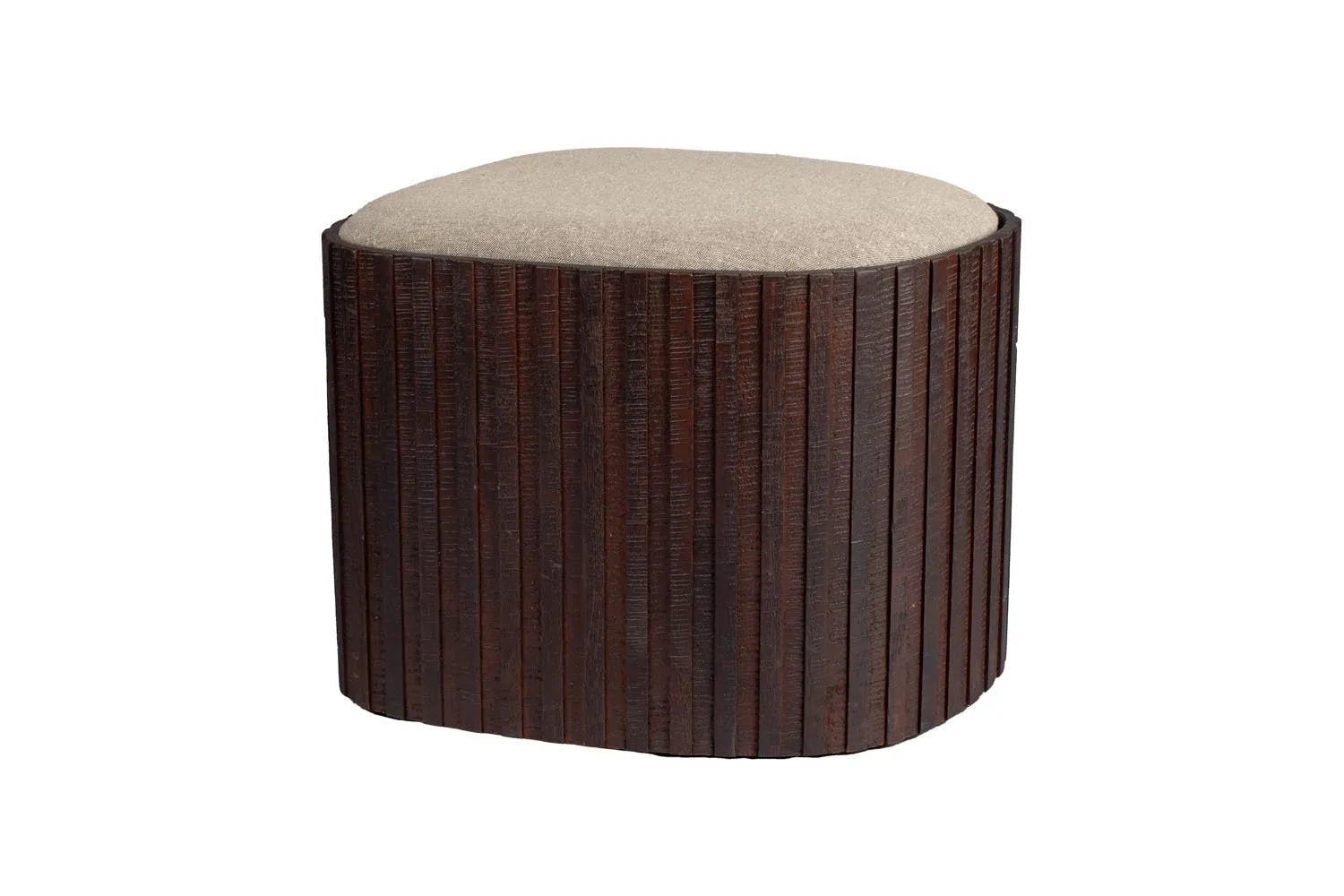 Sitzpouf mit Stauraum Bay Low in Brown präsentiert im Onlineshop von KAQTU Design AG. Pouf ist von Dutchbone