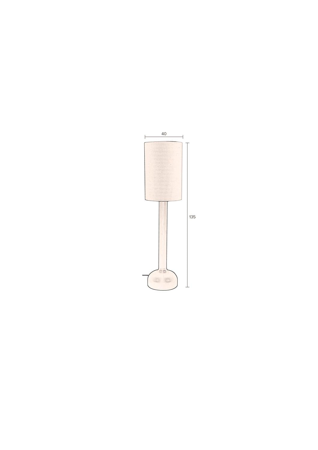 Stehlampe Jones in Beige präsentiert im Onlineshop von KAQTU Design AG. Stehleuchte ist von Dutchbone