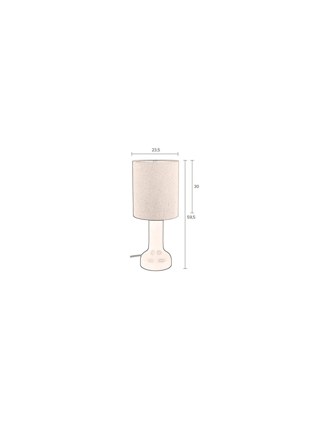 Tischlampe Jones in Beige präsentiert im Onlineshop von KAQTU Design AG. Tischleuchte ist von Dutchbone