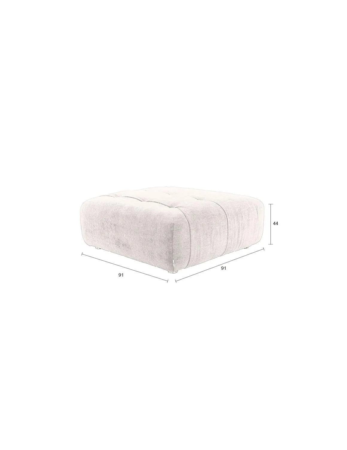 Stilvoller Hocker Giada Plum von Dutchbone mit edlem Samtbezug.