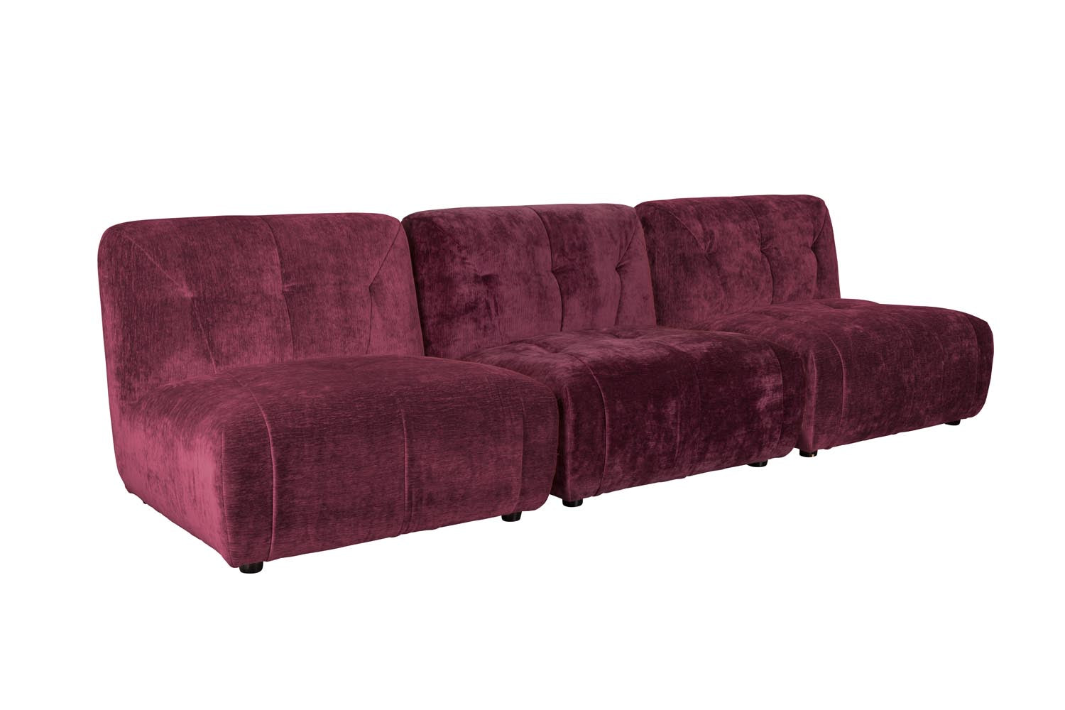 Sofa Giada 3-Sitzer Pflaume in Brown präsentiert im Onlineshop von KAQTU Design AG. 3er Sofa ist von Dutchbone