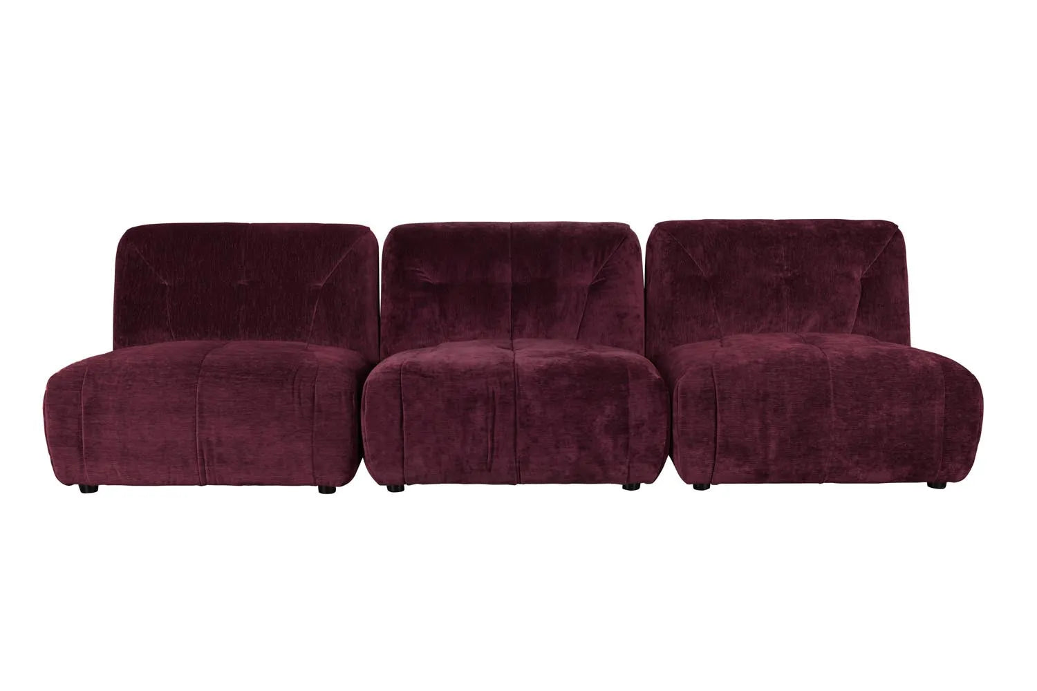 Sofa Giada 3-Sitzer Pflaume in Brown präsentiert im Onlineshop von KAQTU Design AG. 3er Sofa ist von Dutchbone