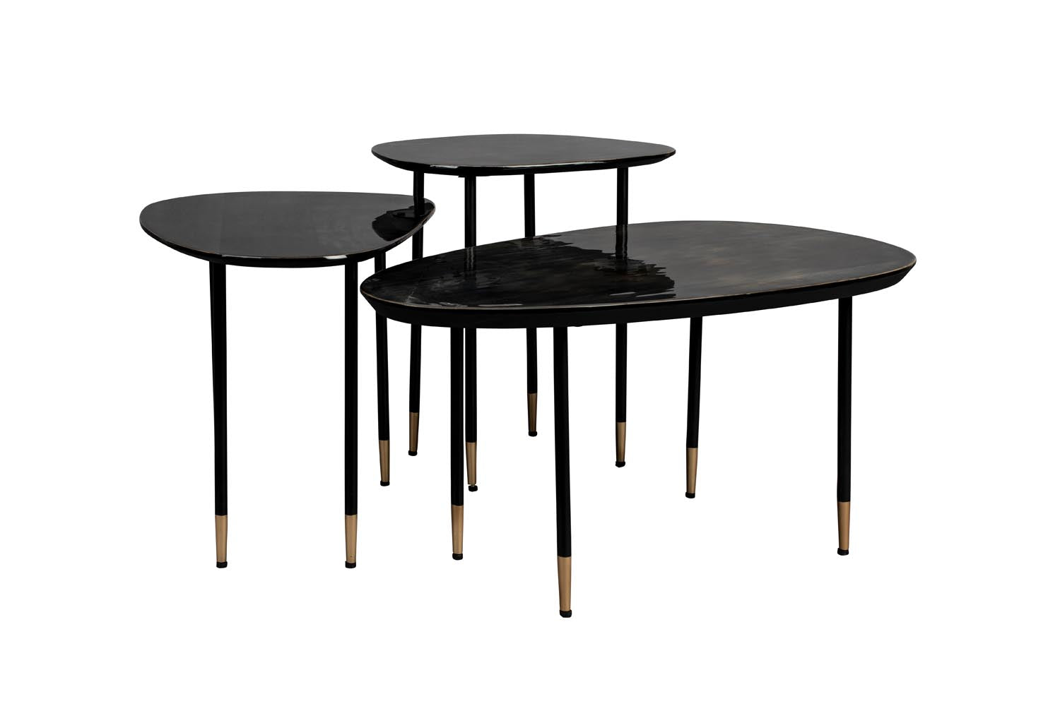 Beistelltisch Phyllis (3er-Set) in Black präsentiert im Onlineshop von KAQTU Design AG. Beistelltisch ist von Dutchbone