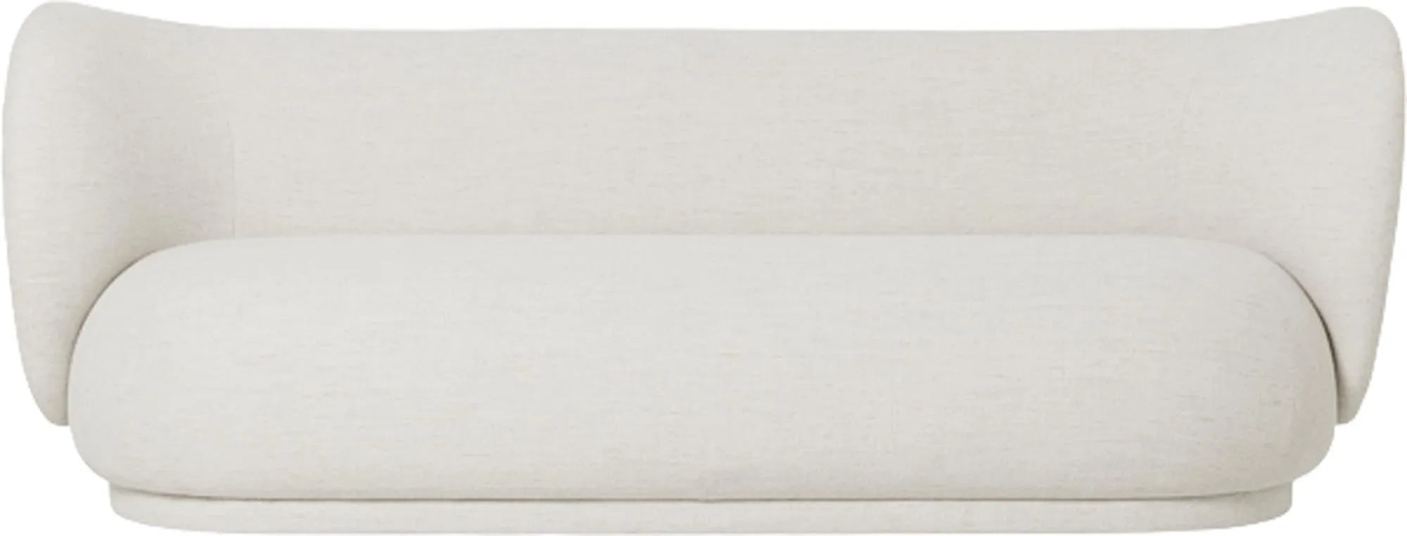 Das Rico 3er Sofa von Ferm Living vereint kurviges Design mit robustem Rahmen und eleganter Bouclé-Polsterung für zeitlosen Komfort.