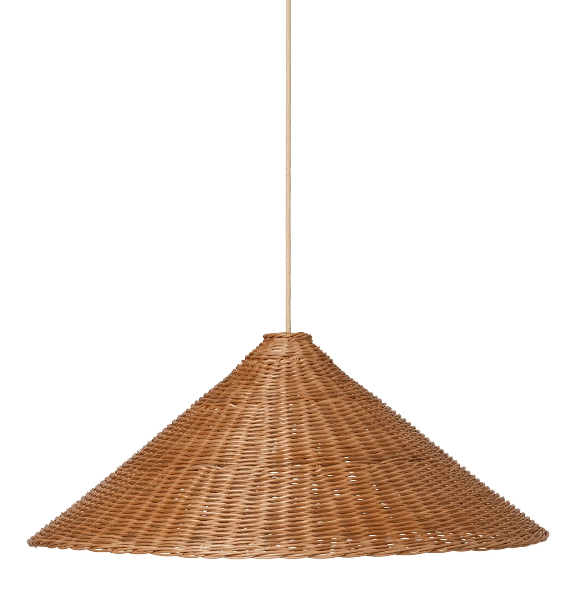 Eleganter Dou Rattan-Lampenschirm von Ferm Living für stilvolle Räume.