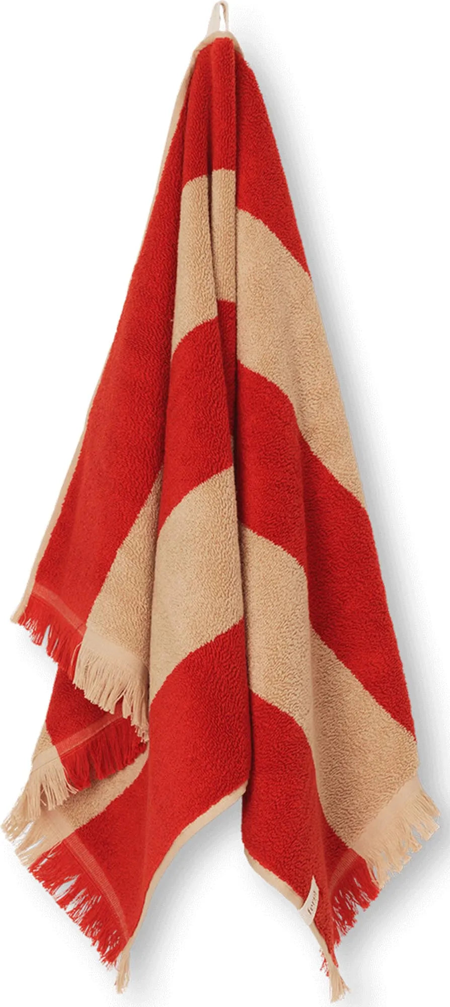 Alee Handtuch in Beige / Rot präsentiert im Onlineshop von KAQTU Design AG. Handtuch ist von Ferm Living