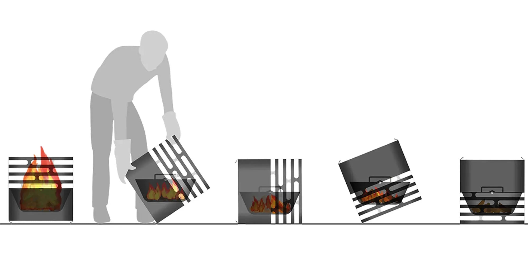 Stilvoller CUBE Feuerkorb: Innovatives Highlight für Ihre Terrasse.