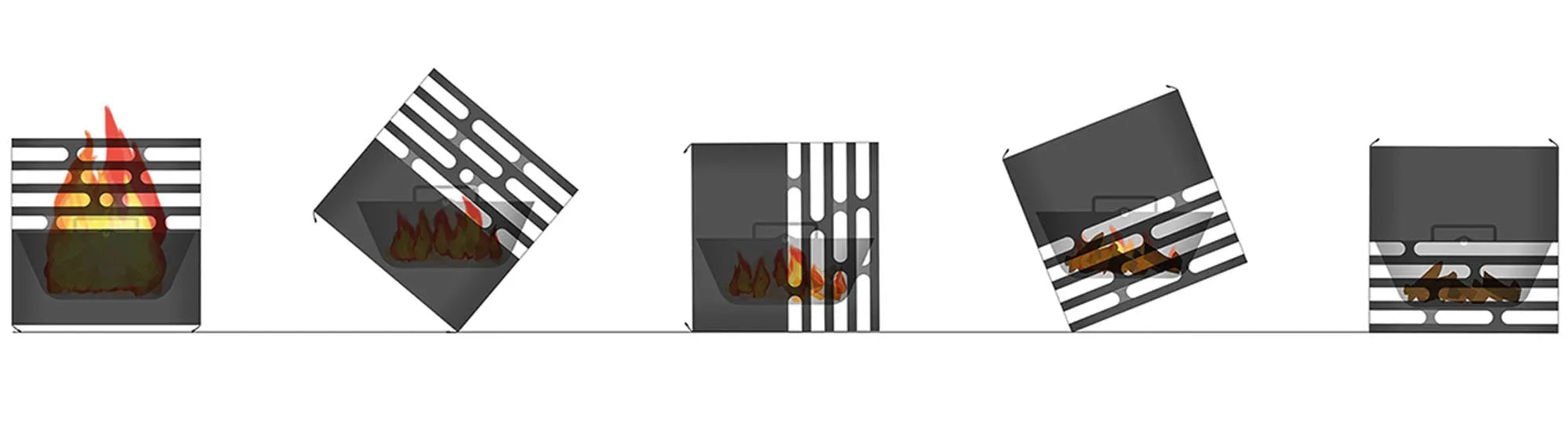 CUBE Feuerkorb rostig - KAQTU Design