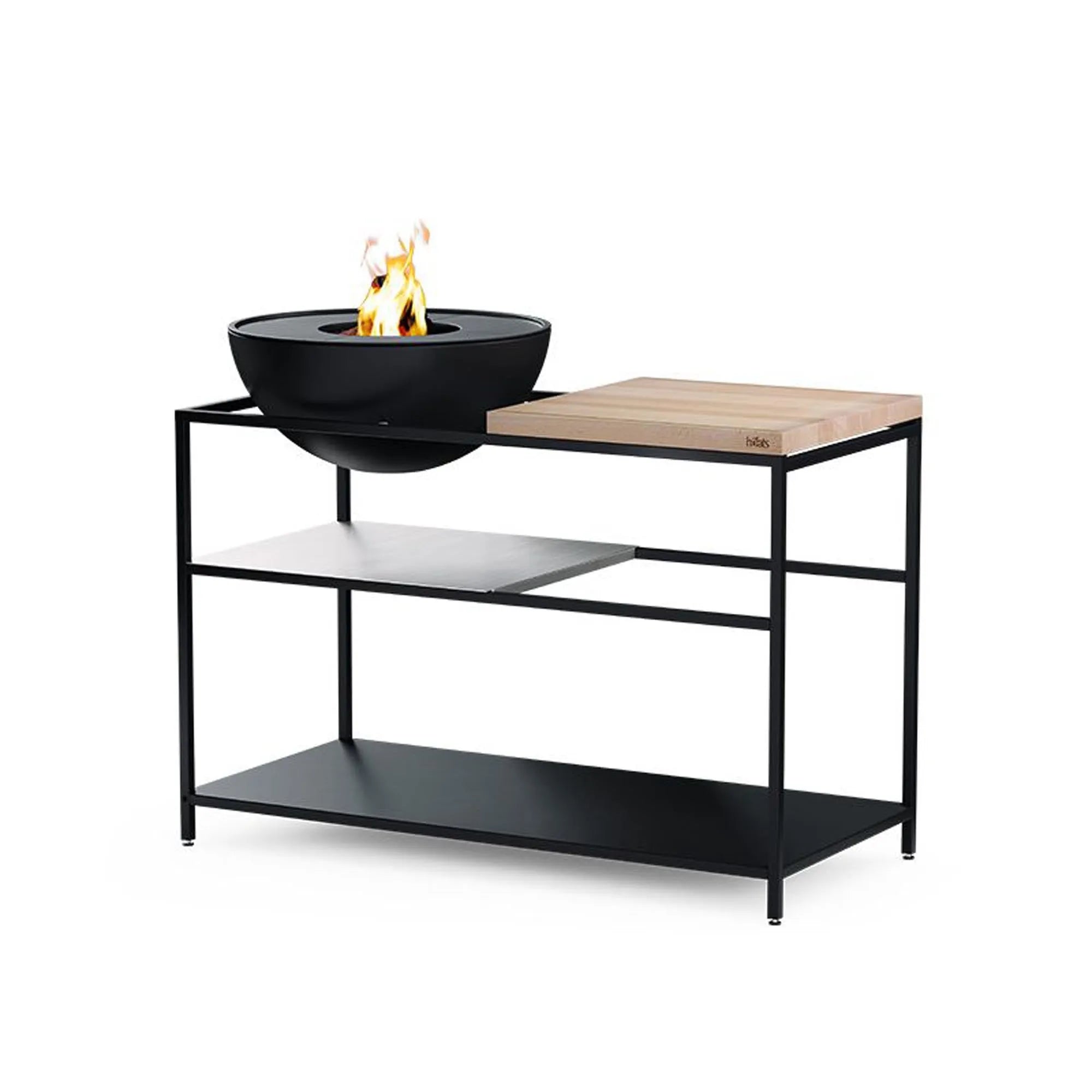 FIRE KITCHEN mit BOWL 57 Plancha-Grillset tief, Feuerschale, KAQTU Design