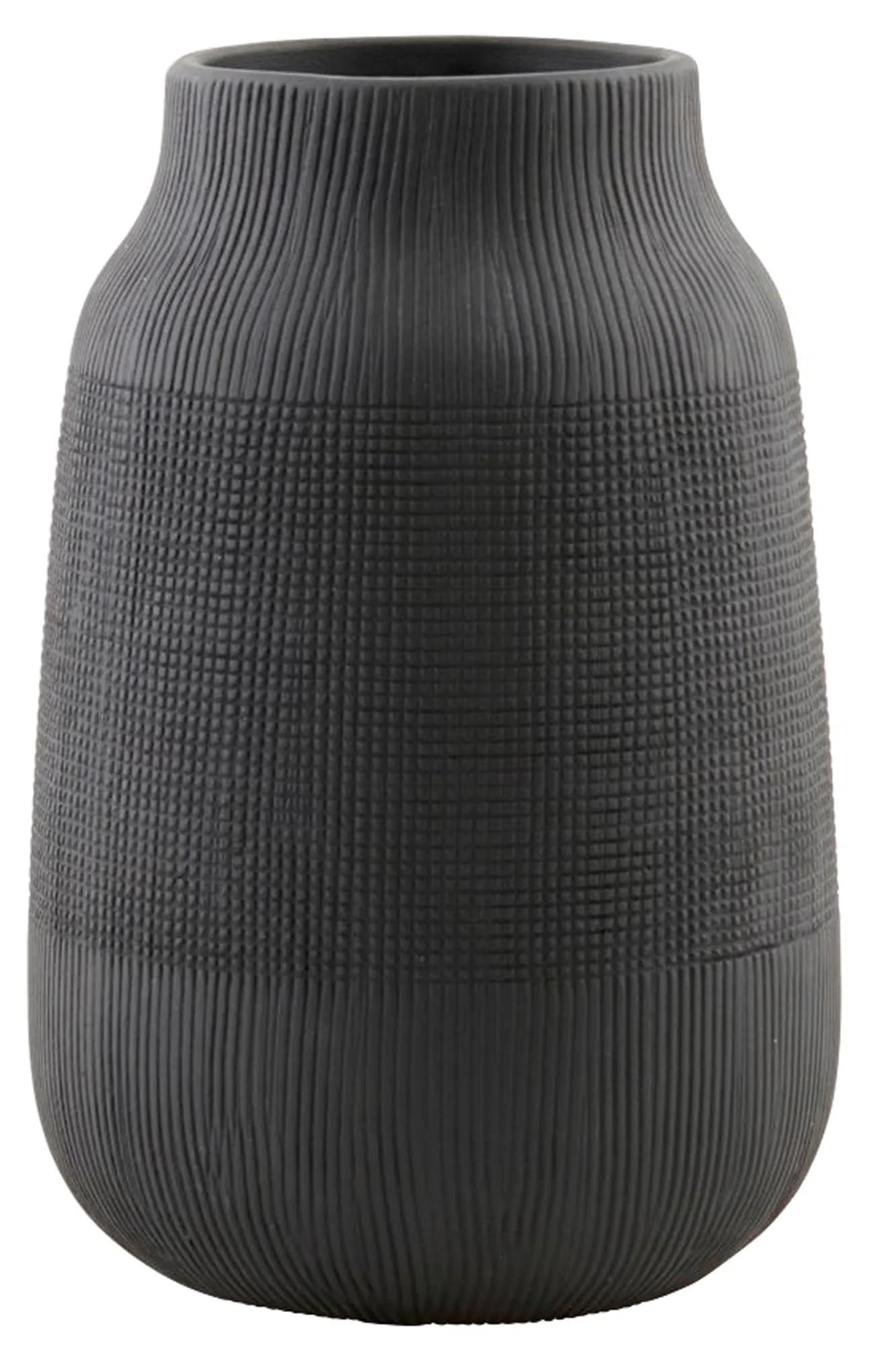 Vase, Groove in Schwarz präsentiert im Onlineshop von KAQTU Design AG. Vase ist von House Doctor