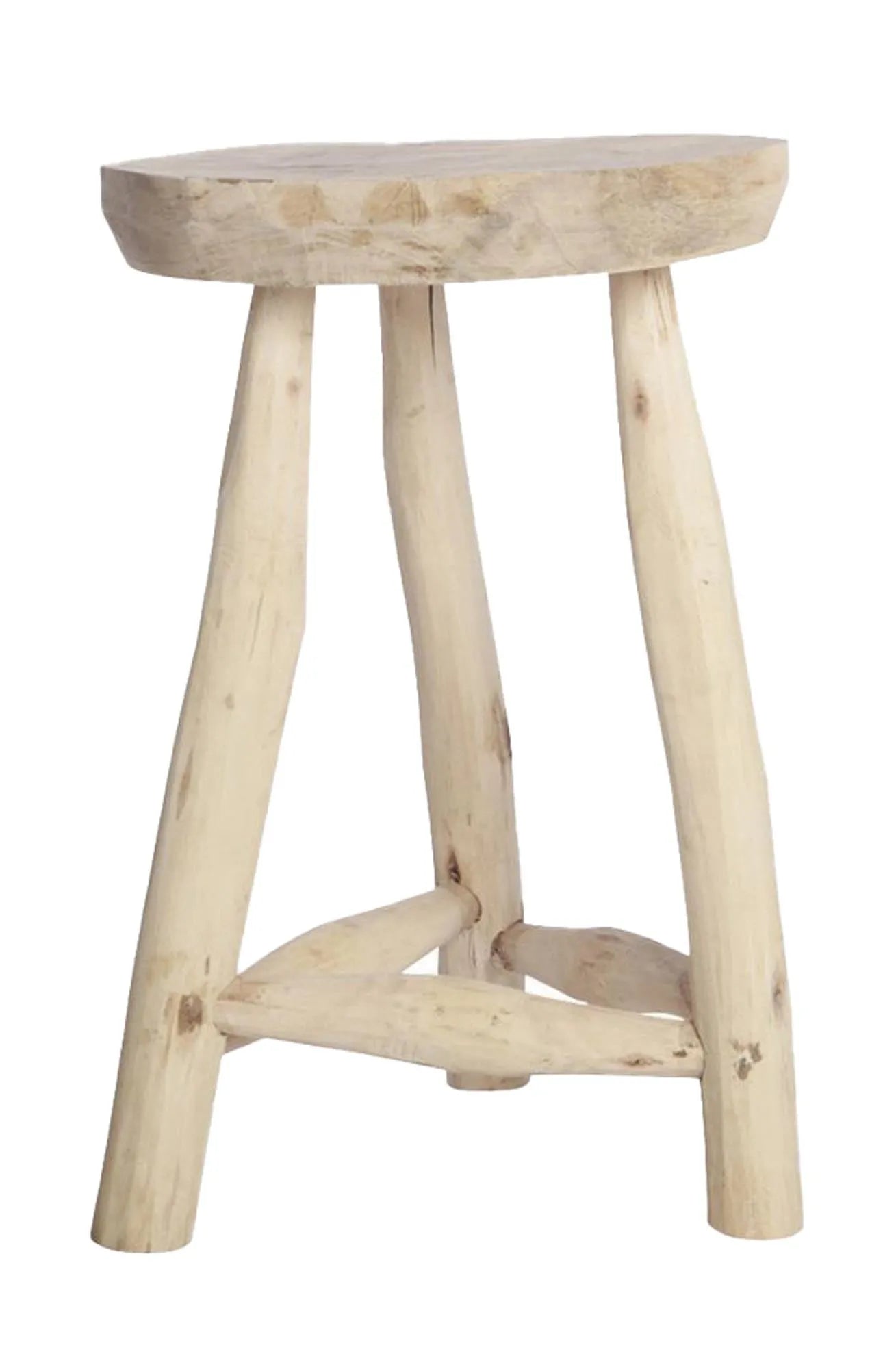 Natürlicher Holz-Hocker von House Doctor: Einzigartig, vielseitig, ideal als Beistelltisch oder Nachttisch. Max. 80 kg.