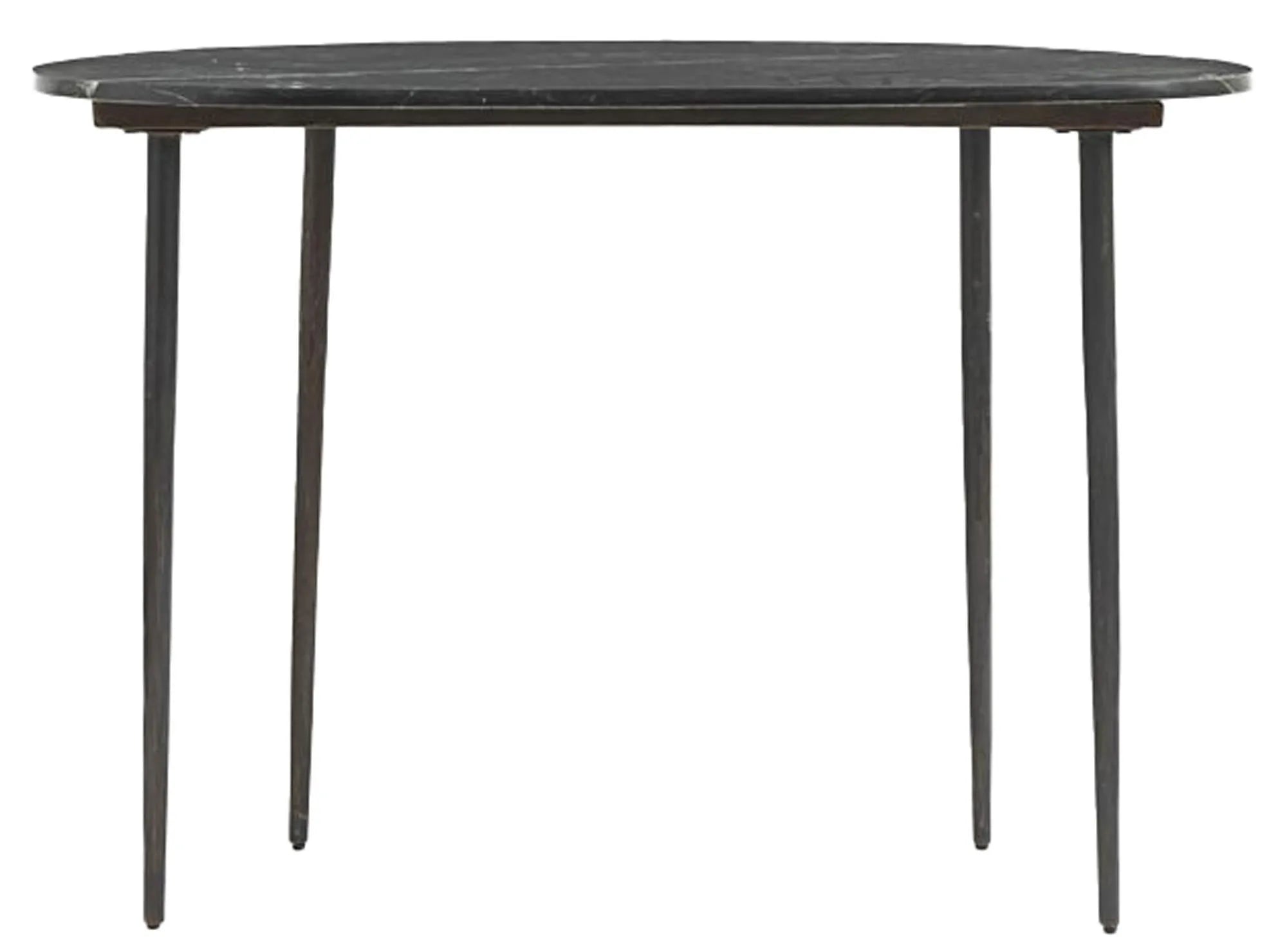 Eleganter Eda-Schreibtisch von House Doctor: Dunkler Marmor, Eisen, 110x61,8x74 cm. Perfekt für stilvolle Home Offices.