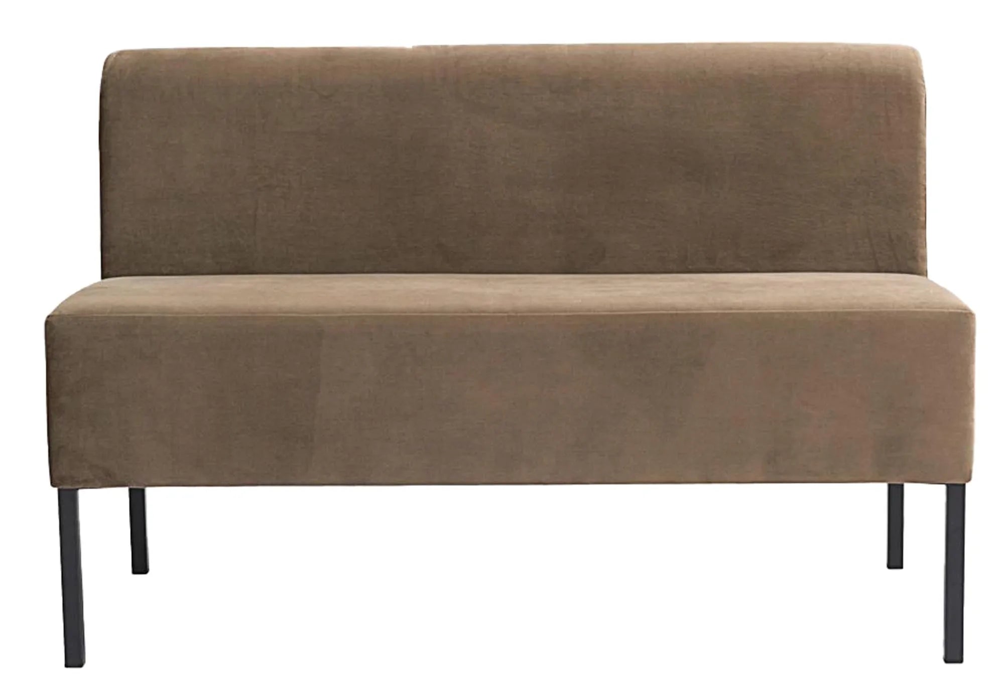 Stilvolles 2-Sitzer Sofa in Sand von House Doctor, kompakt, langlebig, mit edlem Samtbezug und modernen Metallfüßen.