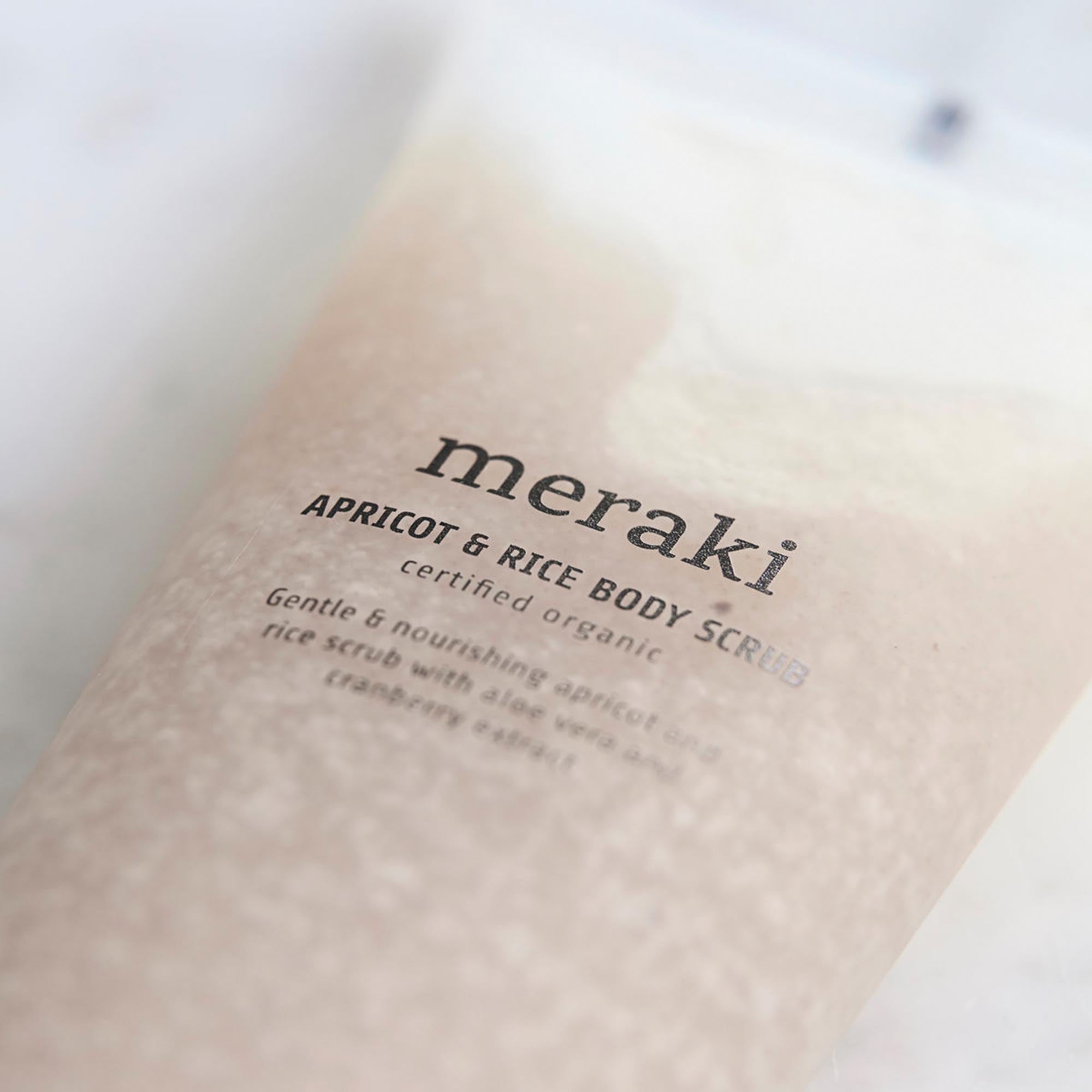 Apricot & rice body scrub in  präsentiert im Onlineshop von KAQTU Design AG. Pflege ist von Meraki