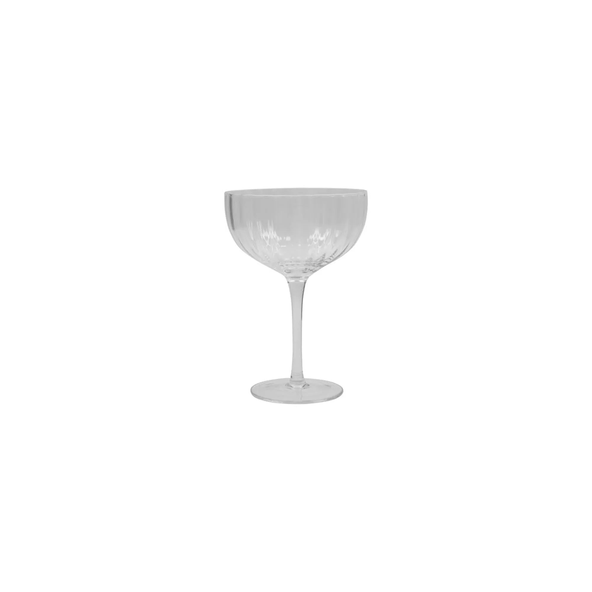 Elegantes, geriffeltes Cocktailglas HDRill von House Doctor, ideal für Martini, Champagner und Sorbet-Cocktails.