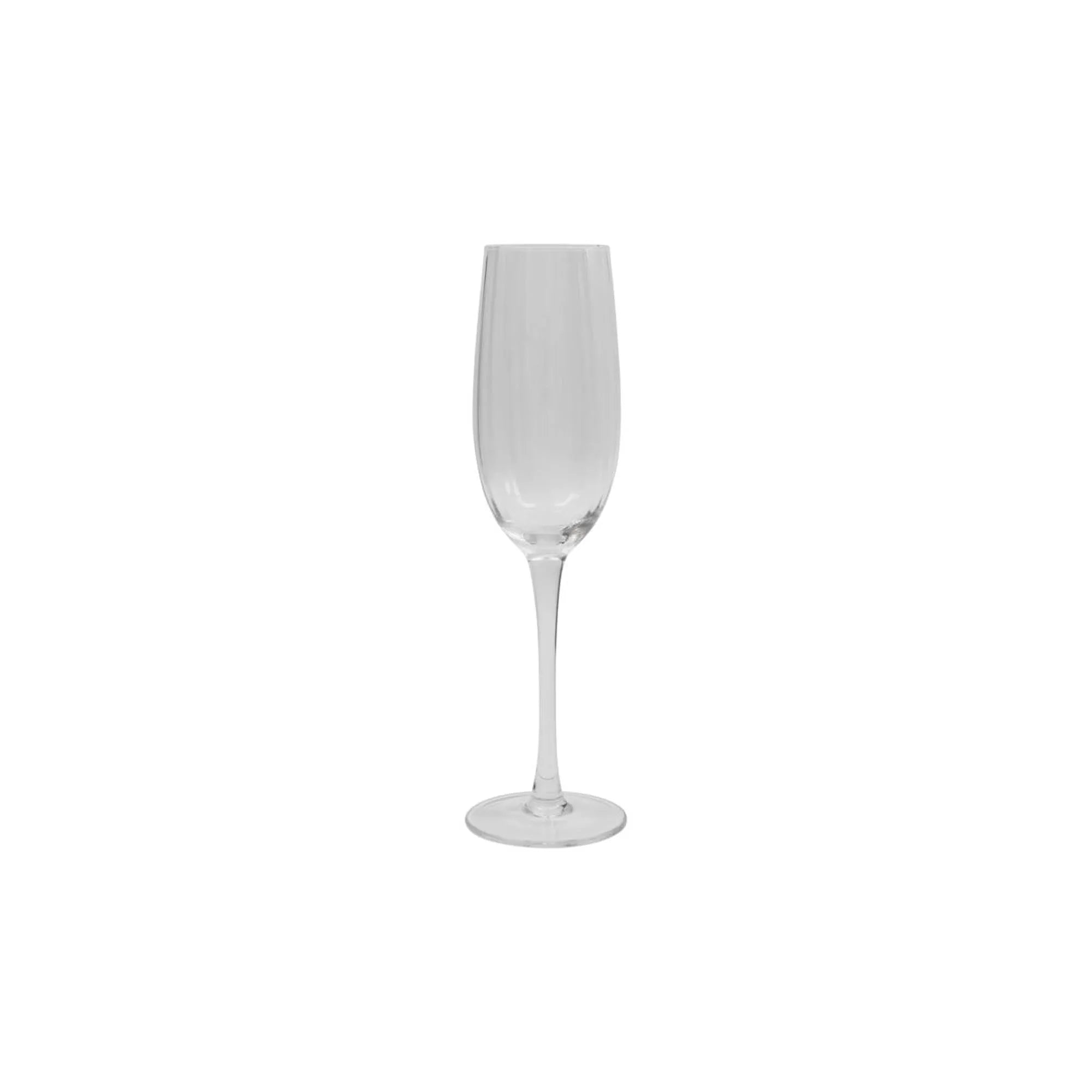 Elegantes Sektglas HDRill von House Doctor: Klar, geriffelt, ideal für Aromenentfaltung. Perfekt für festliche Anlässe.