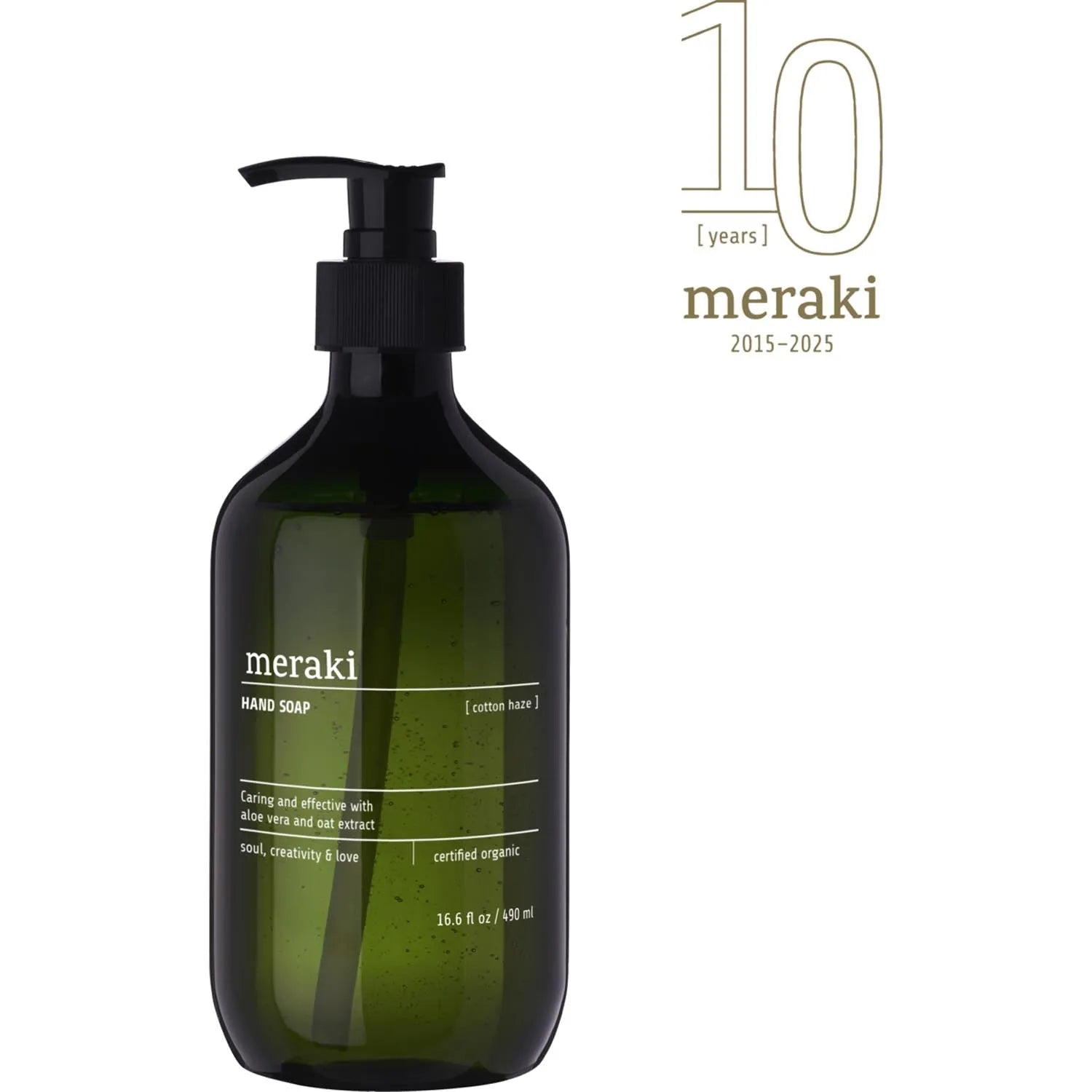 Hand soap, Cotton Haze, 490 ml in Grün präsentiert im Onlineshop von KAQTU Design AG. Pflege ist von Meraki