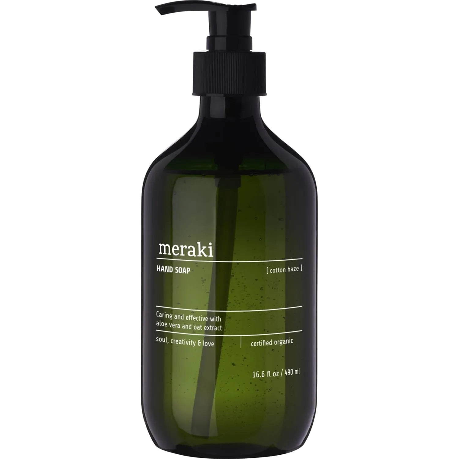 Hand soap, Cotton Haze, 490 ml in Grün präsentiert im Onlineshop von KAQTU Design AG. Pflege ist von Meraki