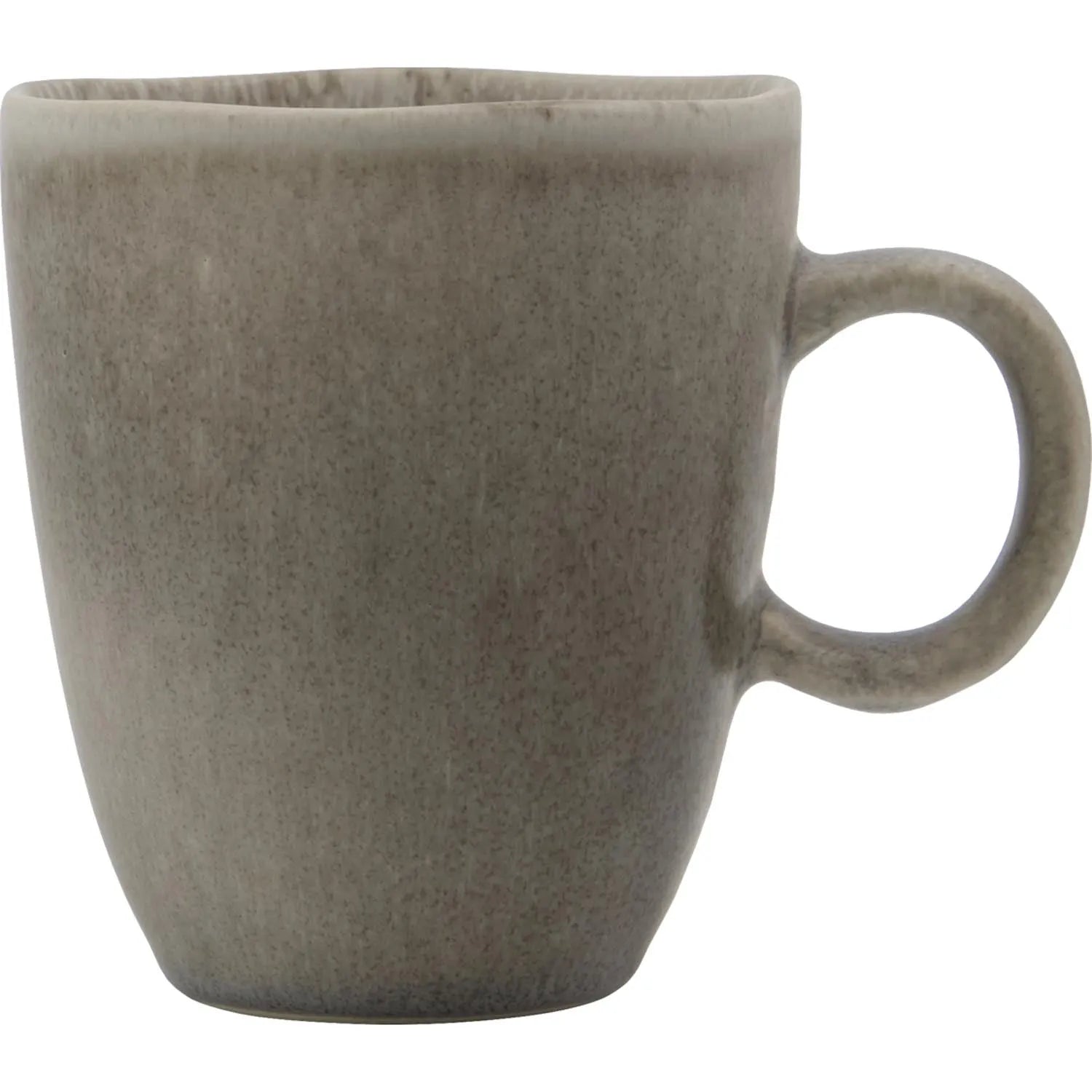 Elegante graue Tasse aus Steinzeug, robust und stilvoll, ideal für Kaffee oder Tee. Teil der HDMore-Serie von House Doctor.