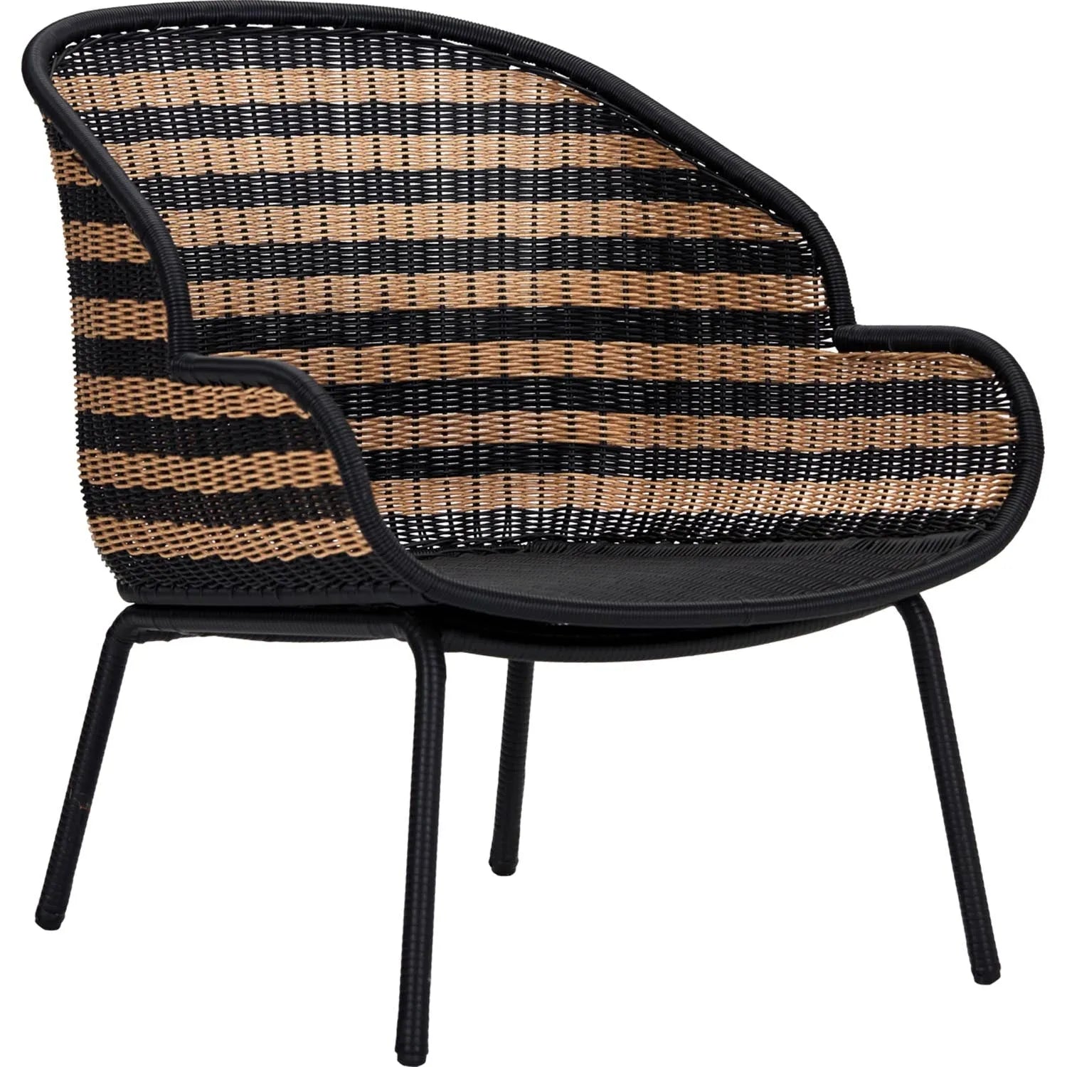 Lounge-Sessel, HDHapur, Natur;Schwarz in Natur, Schwarz präsentiert im Onlineshop von KAQTU Design AG. Outdoor-Sessel ist von House Doctor