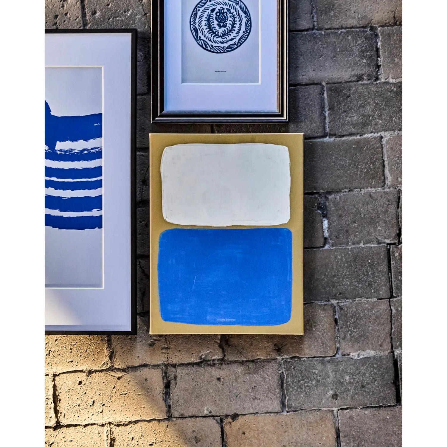 Wandobjekt, HDReca, Blau;Off-White;Senfgelb in Blau, Off-White, Senfgelb präsentiert im Onlineshop von KAQTU Design AG. Bild ist von House Doctor